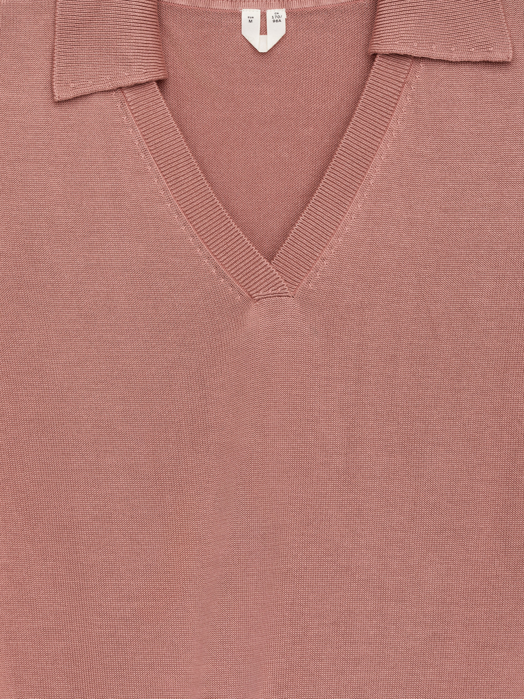 Knitted V-Neck Vest - Dusty Pink - Regular fit - Women - StillMedia/DescriptiveDetail - 1