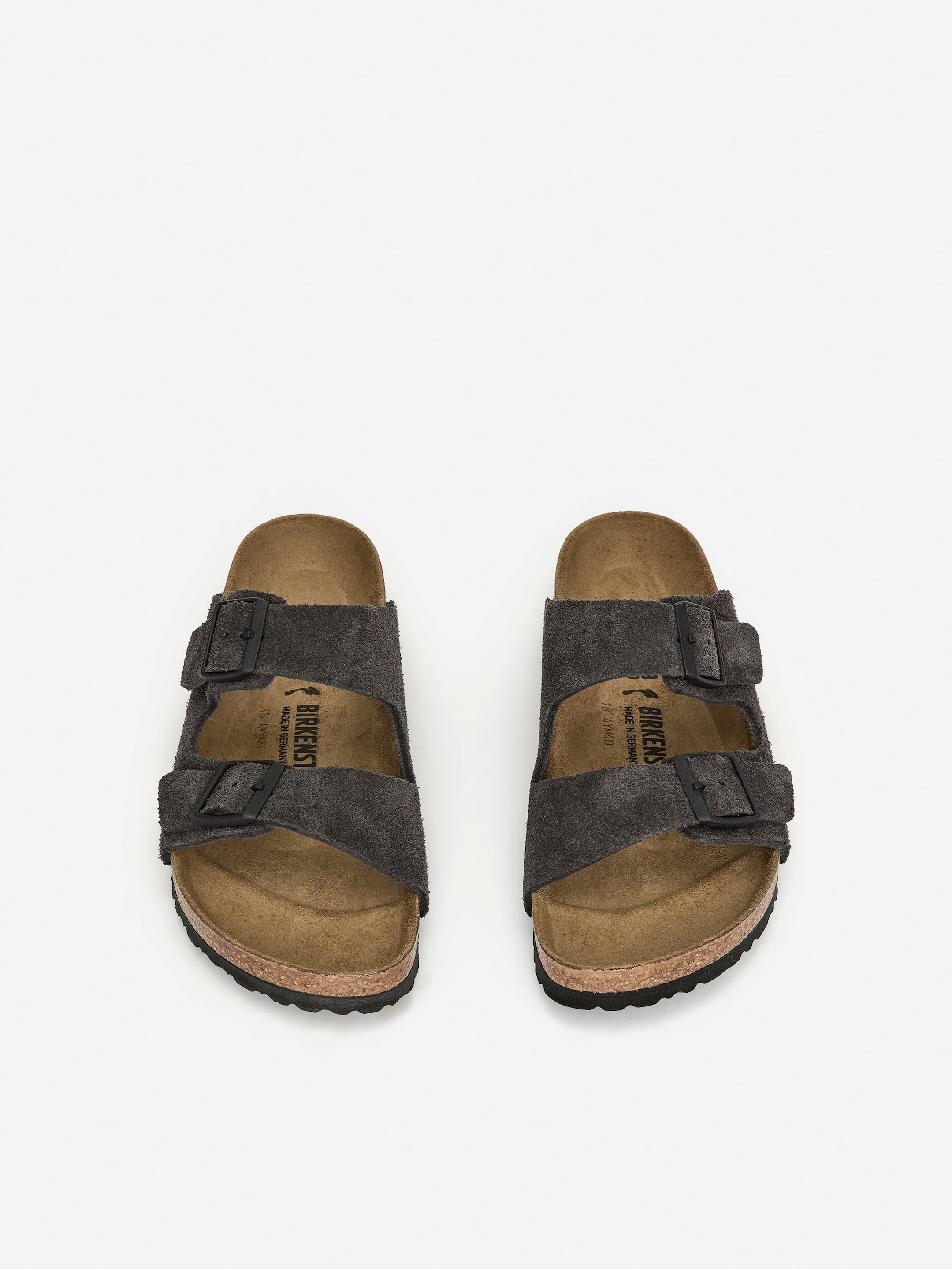 Zamszowe sandały Birkenstock Arizona - Dark Grey - Men - StillMedia/DescriptiveStillLife - 2