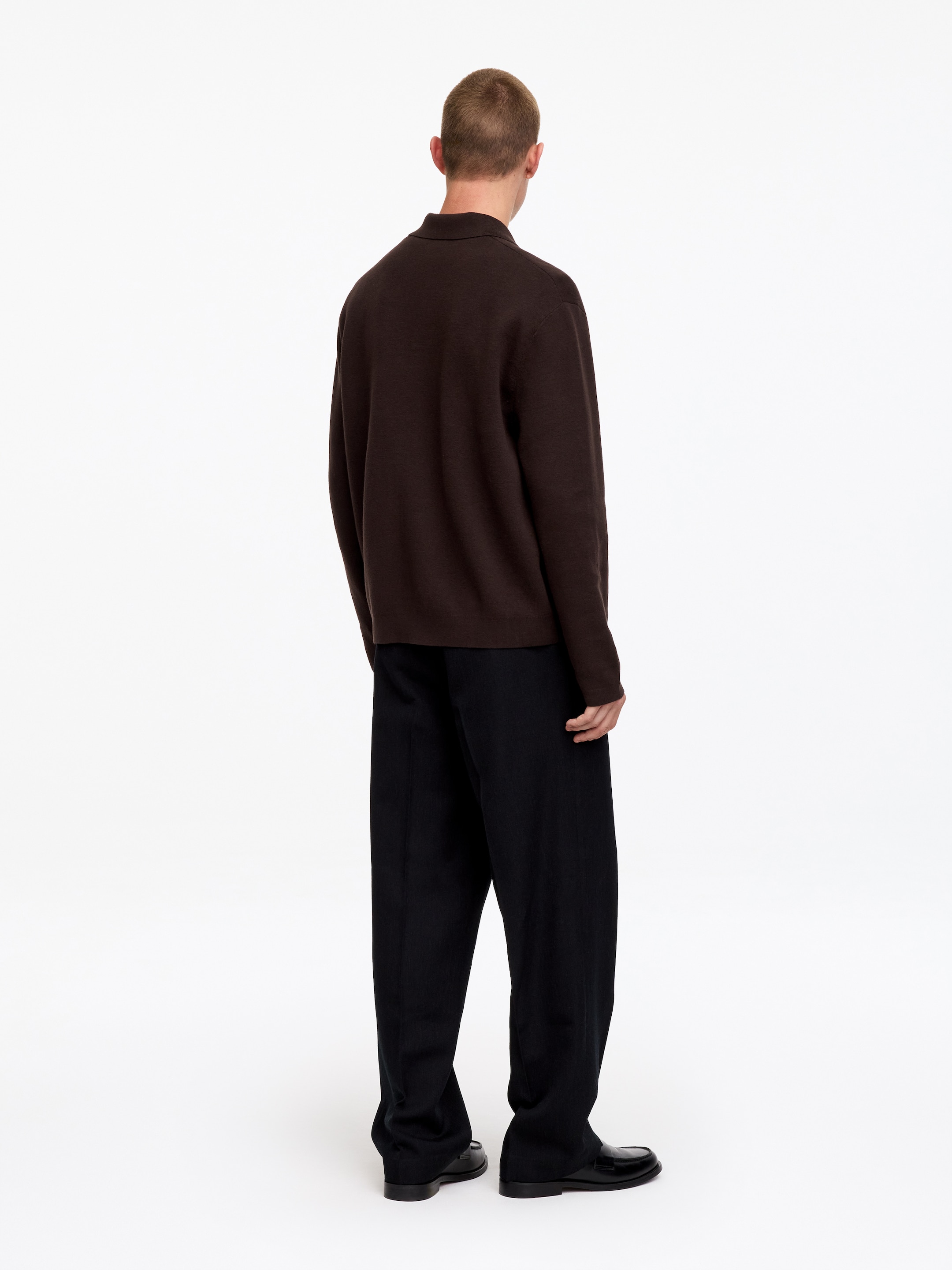 Cotton Silk Blend Polo Shirt - Brown - Relaxed fit - men - StillMedia/Lookbook - 10