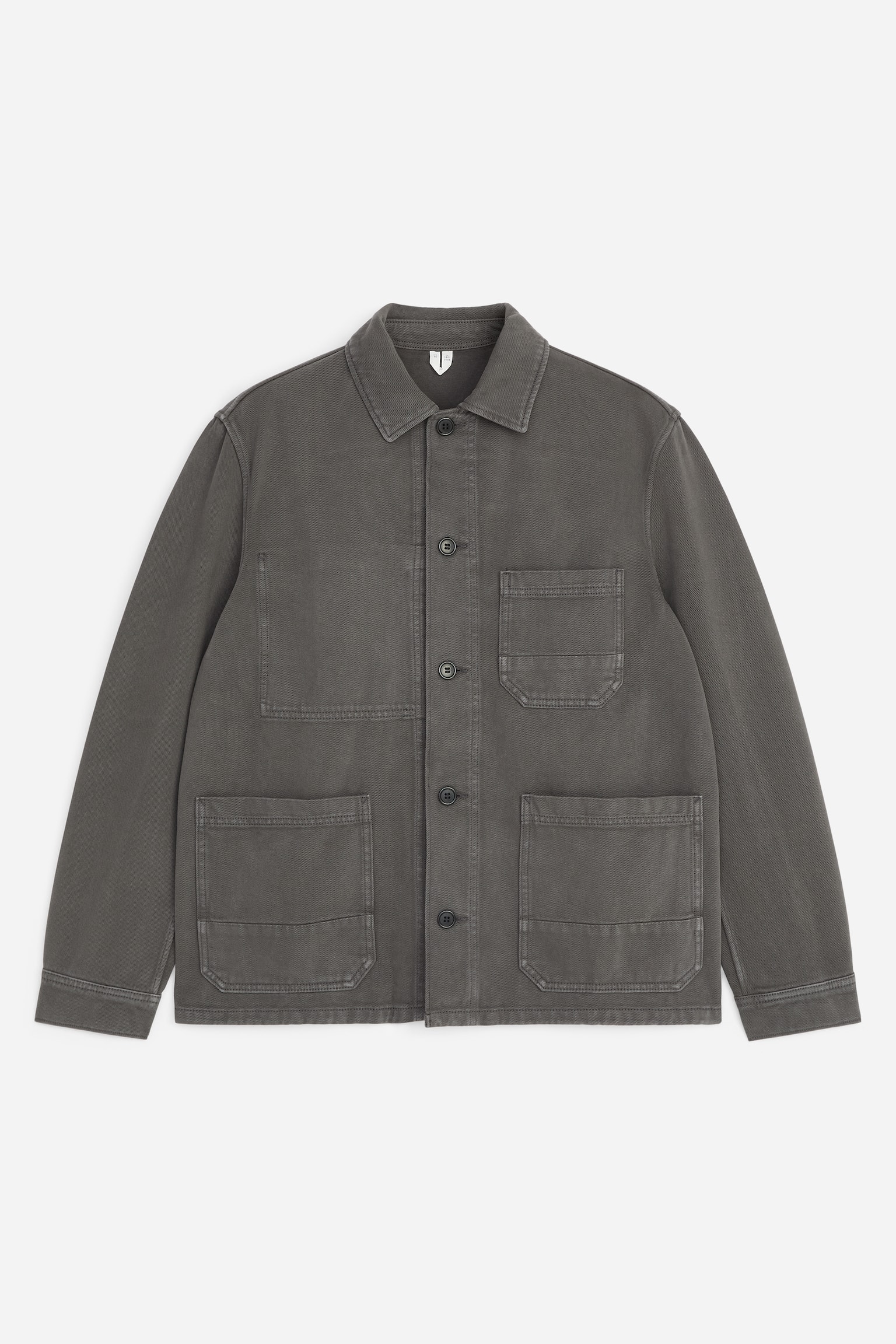 Camisa-casaco de sarja tingida - Cinzento/Azul escuro/Verde/Azul Klein