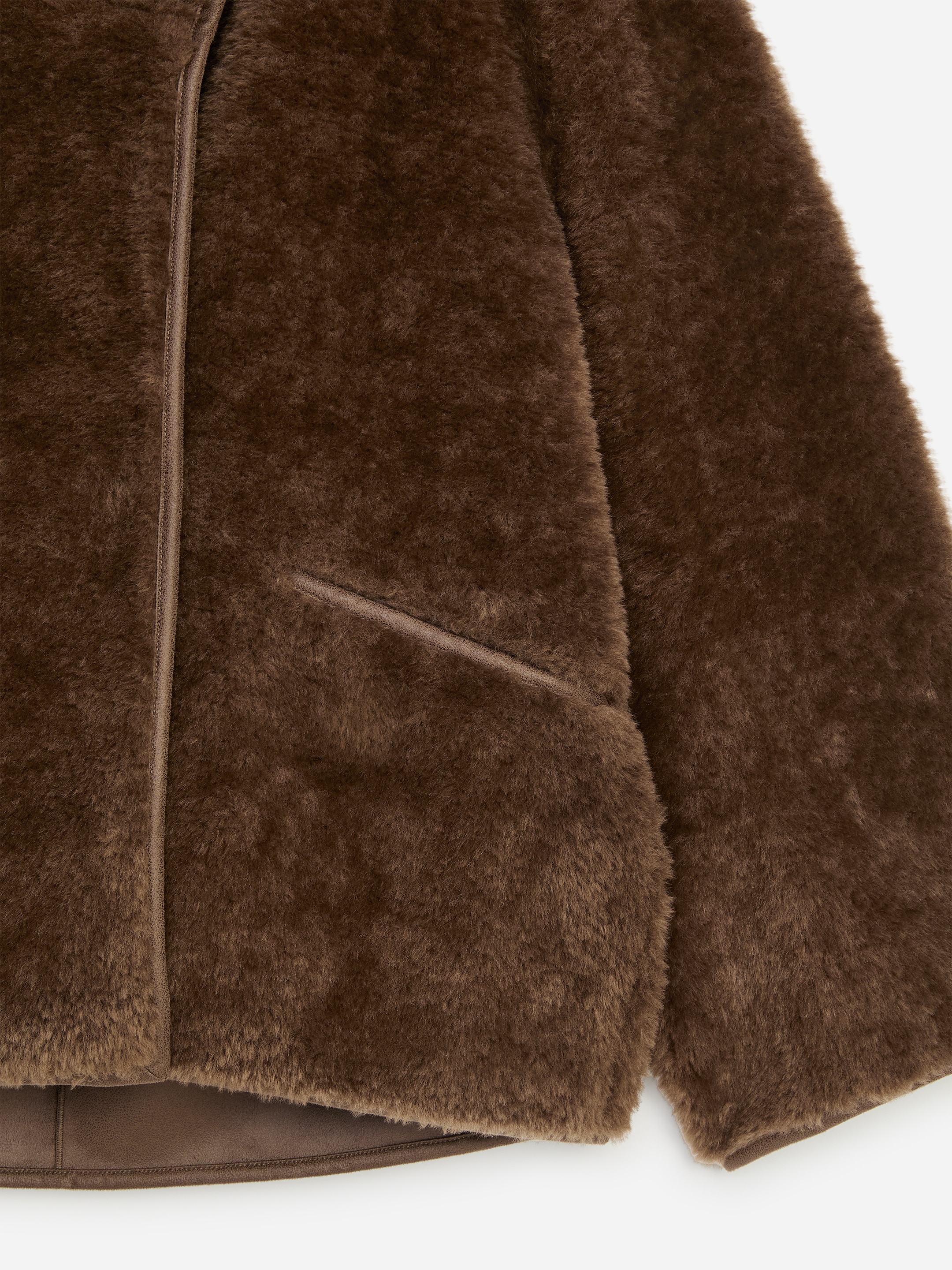Pile Stand-Collar Jacket - Dark Mole - Regular fit - women - StillMedia/DescriptiveDetail - 3