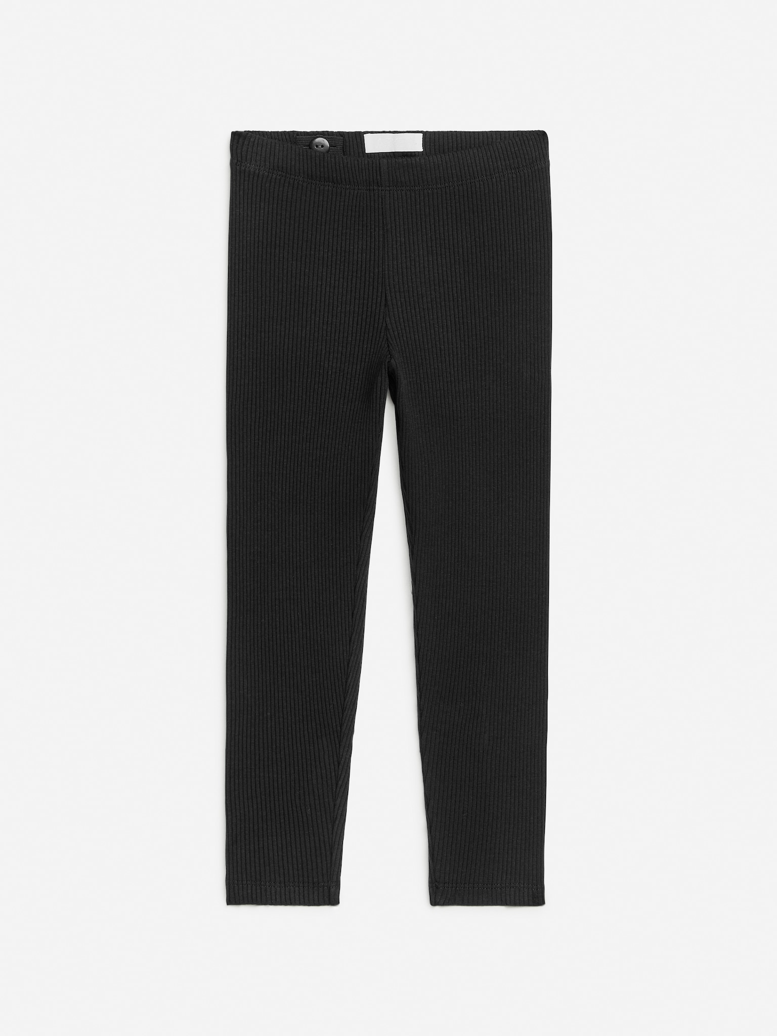Gerippte Jersey-Leggings - Schwarz/Lila