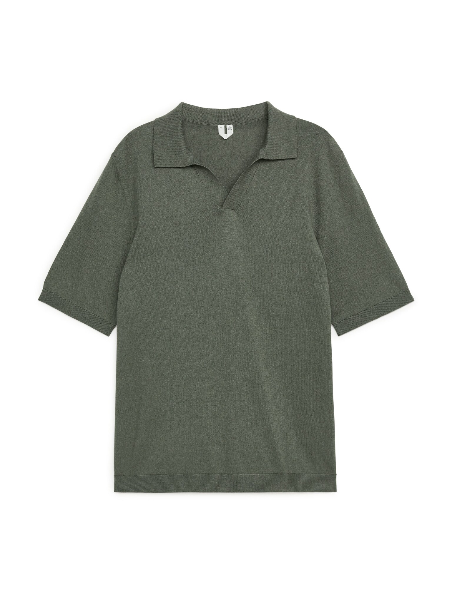 Polo en lin et coton - Vert kaki/Taupe/Bleu foncé/Bleu foncé/Bordeaux/Taupe clair/Bleu foncé - 1