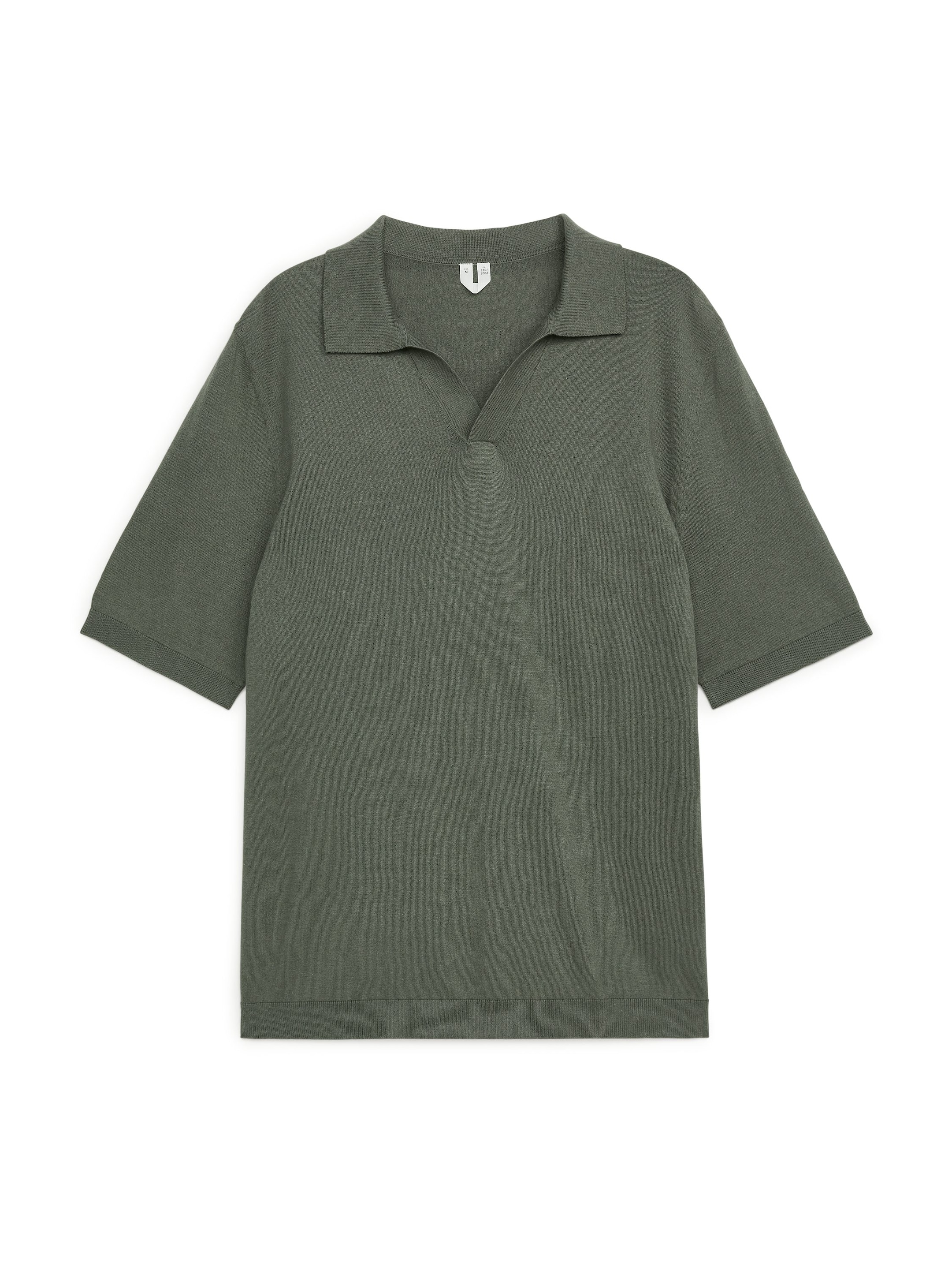 Ver imagen más grande: Polo de lino de algodón - Verde caqui - HOMBRE | H&M ES 1