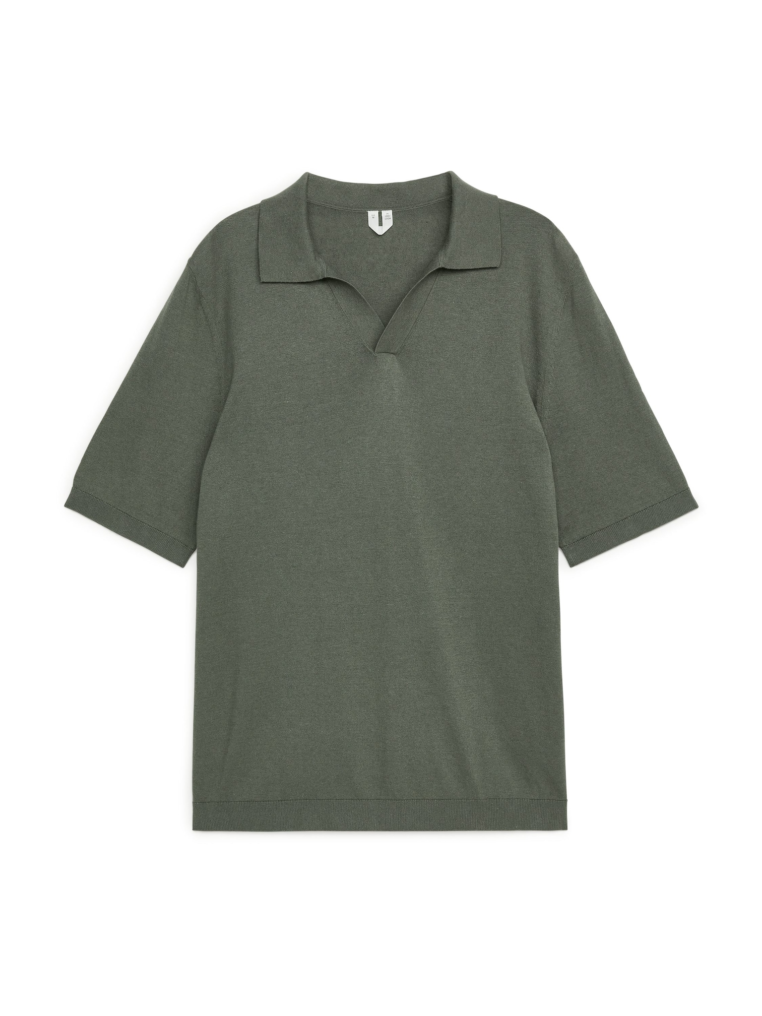 Polo en lin et coton - Vert kaki/Taupe/Bleu foncé/Bleu foncé/Bordeaux/Taupe clair/Blanc cassé/Bleu foncé