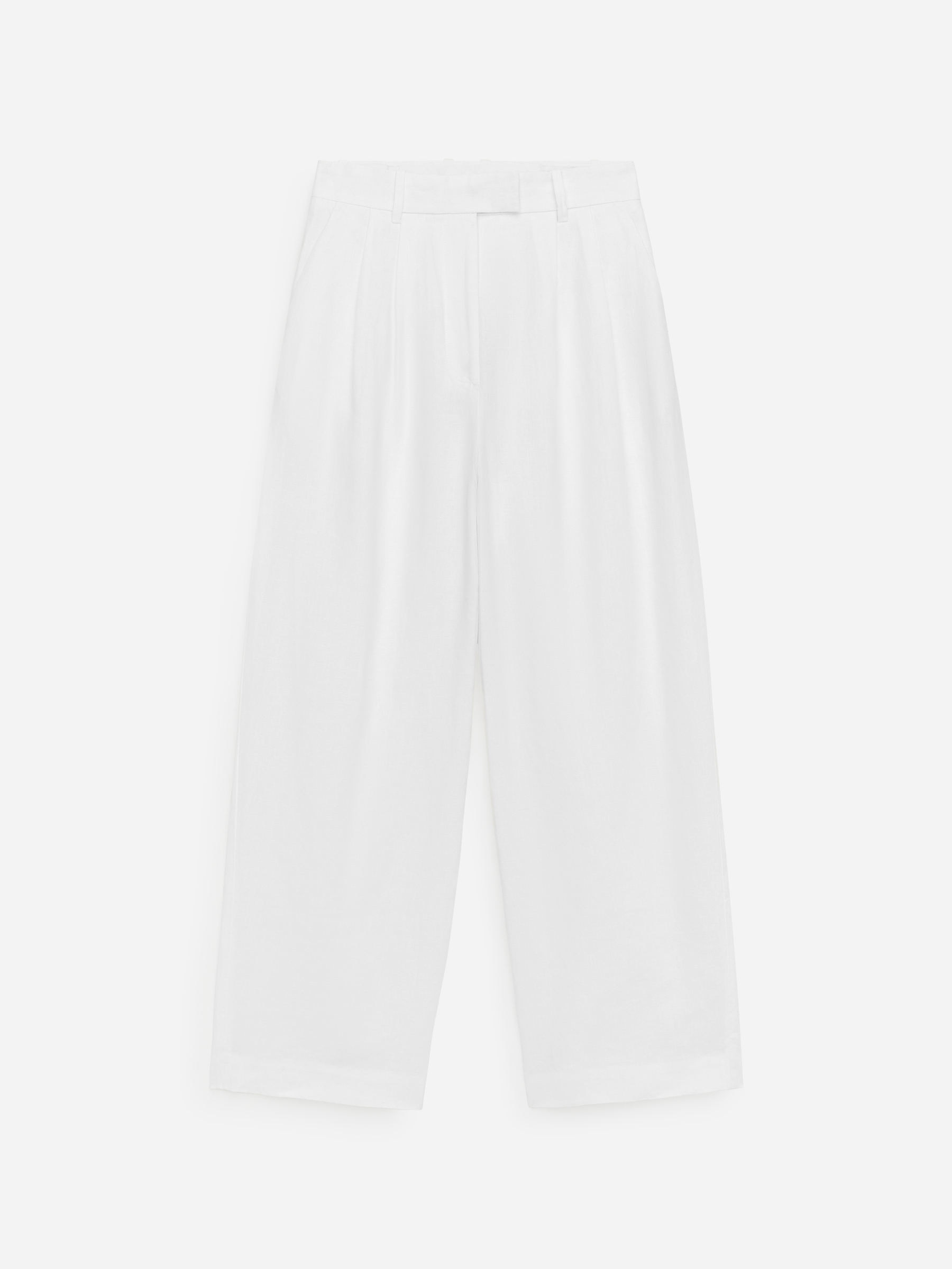 Elegante Hose aus Leinen-#FFFFFF-18699