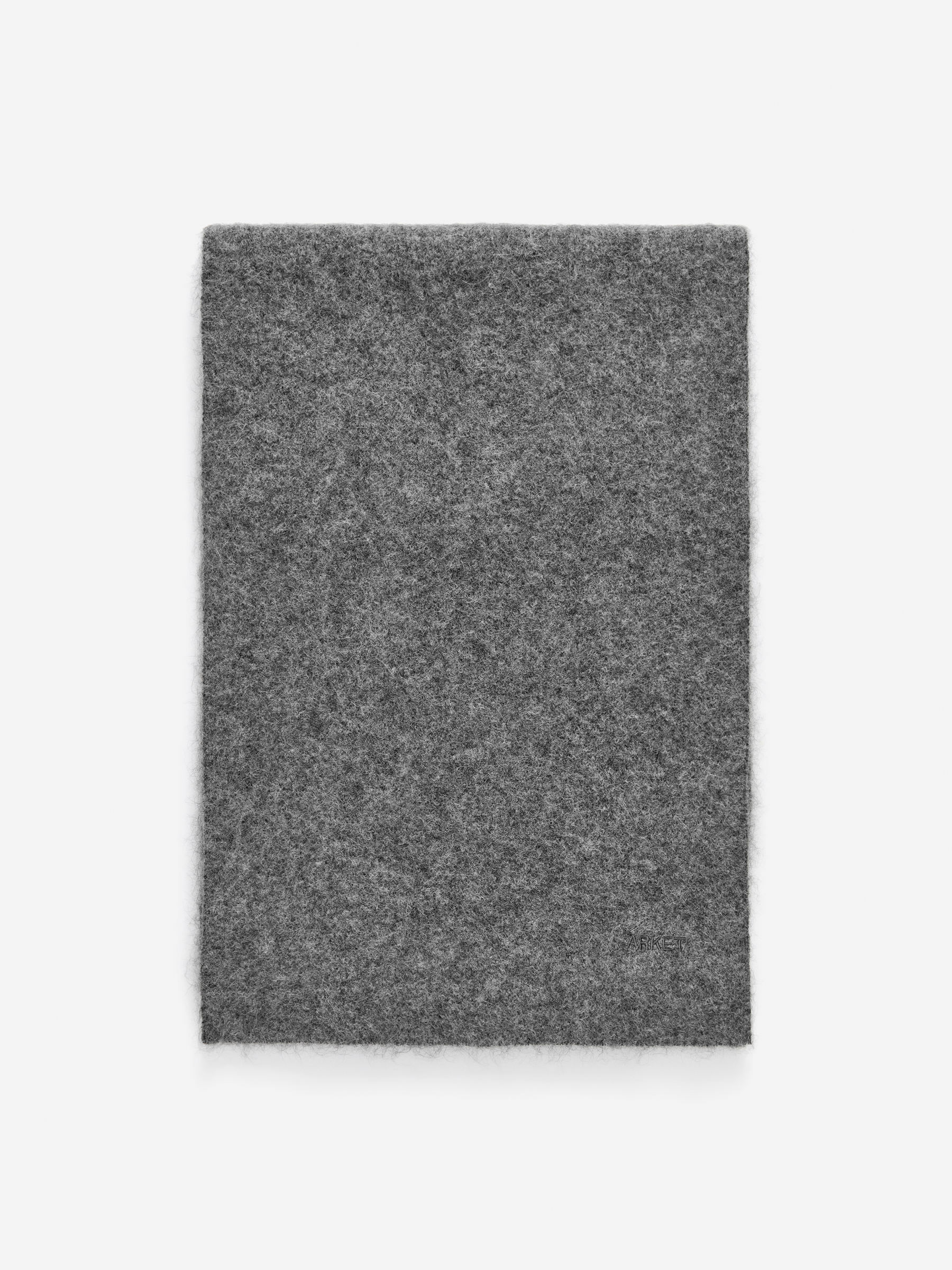 Alpaca-Wool Blend Scarf-#A2A1A6-17048