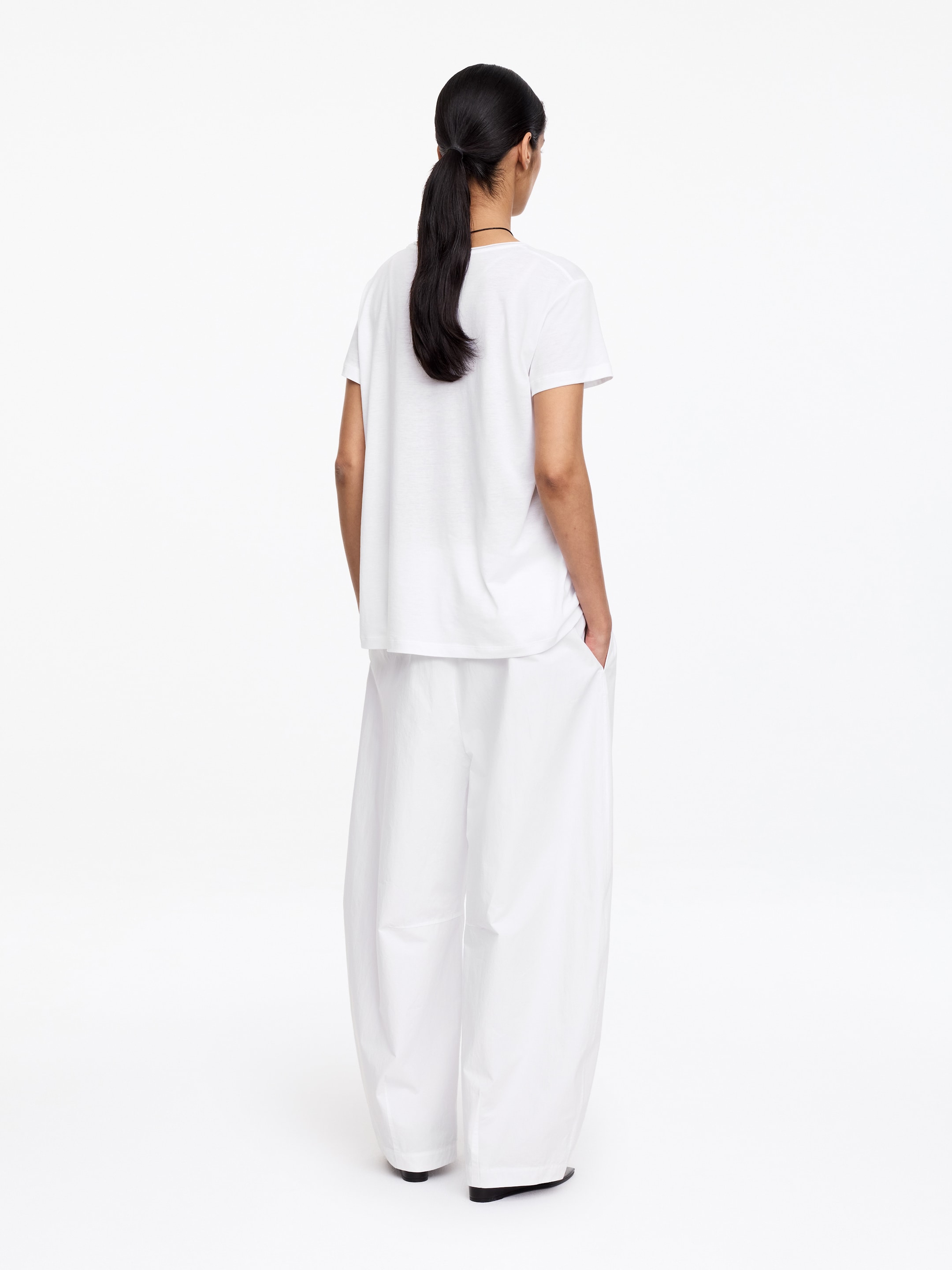 T-shirt à encolure dégagée - Blanc - Regular fit - Femme - StillMedia/Lookbook - 4