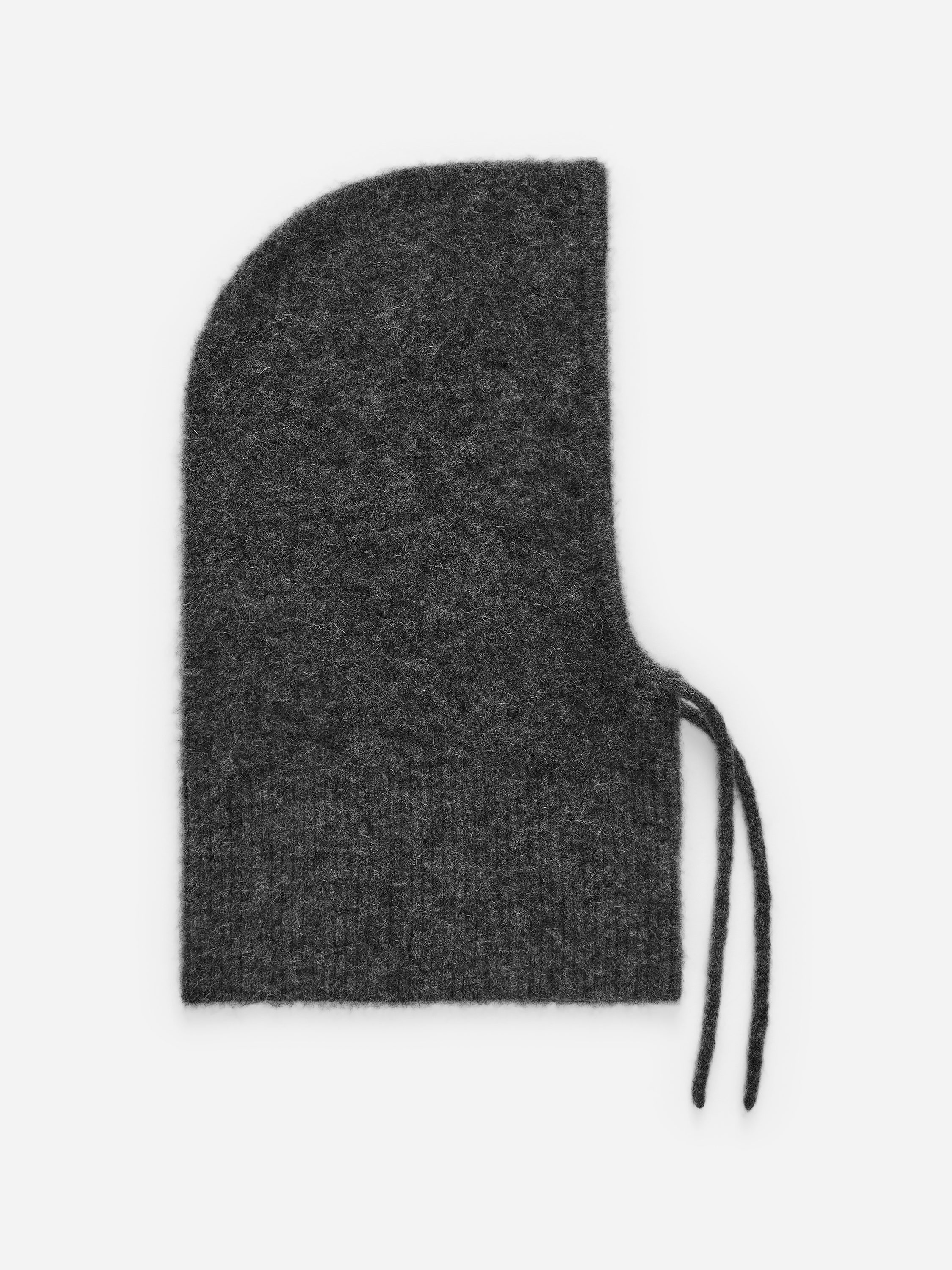 Balaclava aus Alpakawolle und Wolle-Grau-17318
