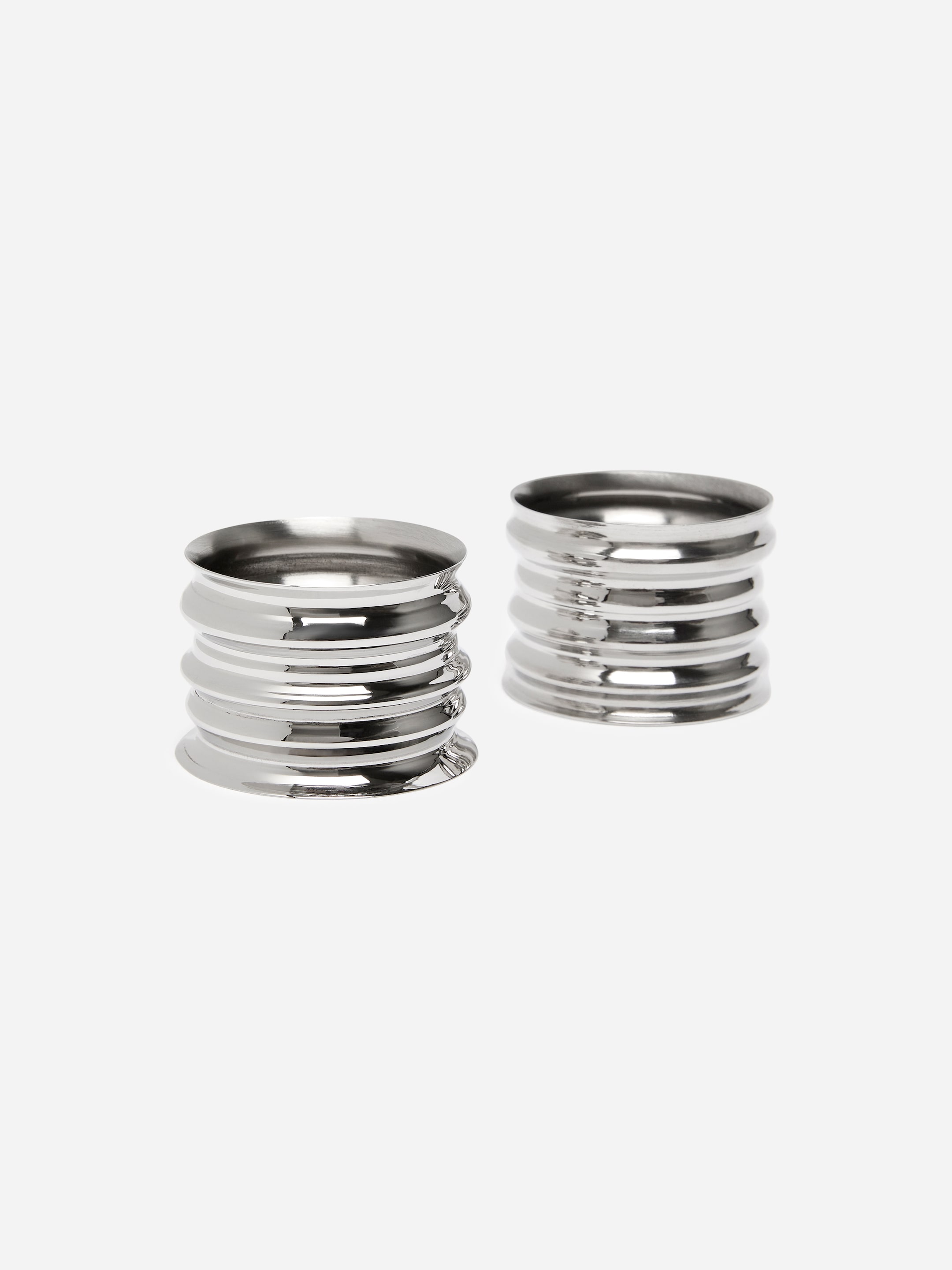 Ronds de serviette, lot de 2-Silver-coloured-21168