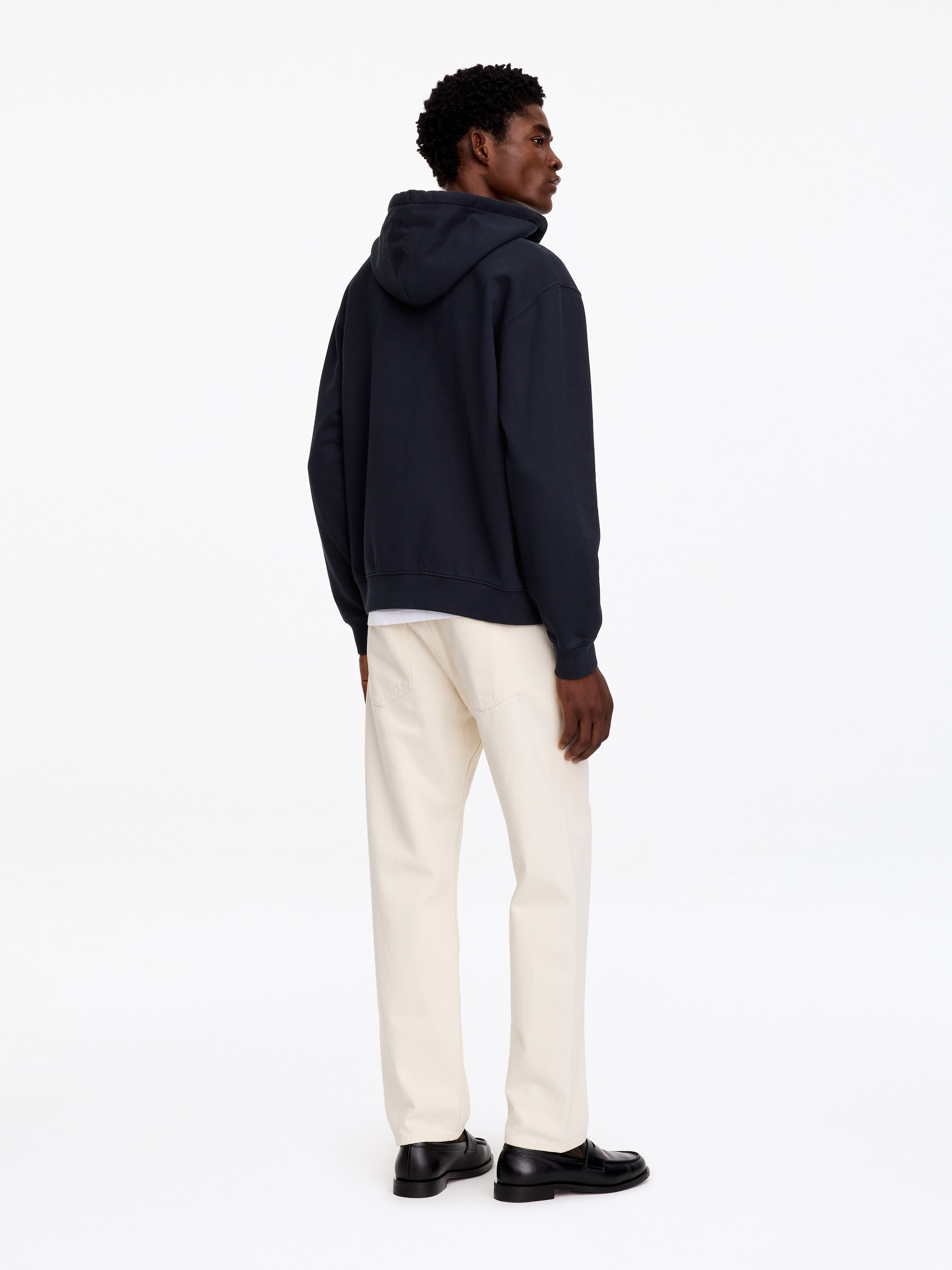 Relaxed Zip Hoodie - Dark Blue - Relaxed fit - men - StillMedia/Lookbook - 4