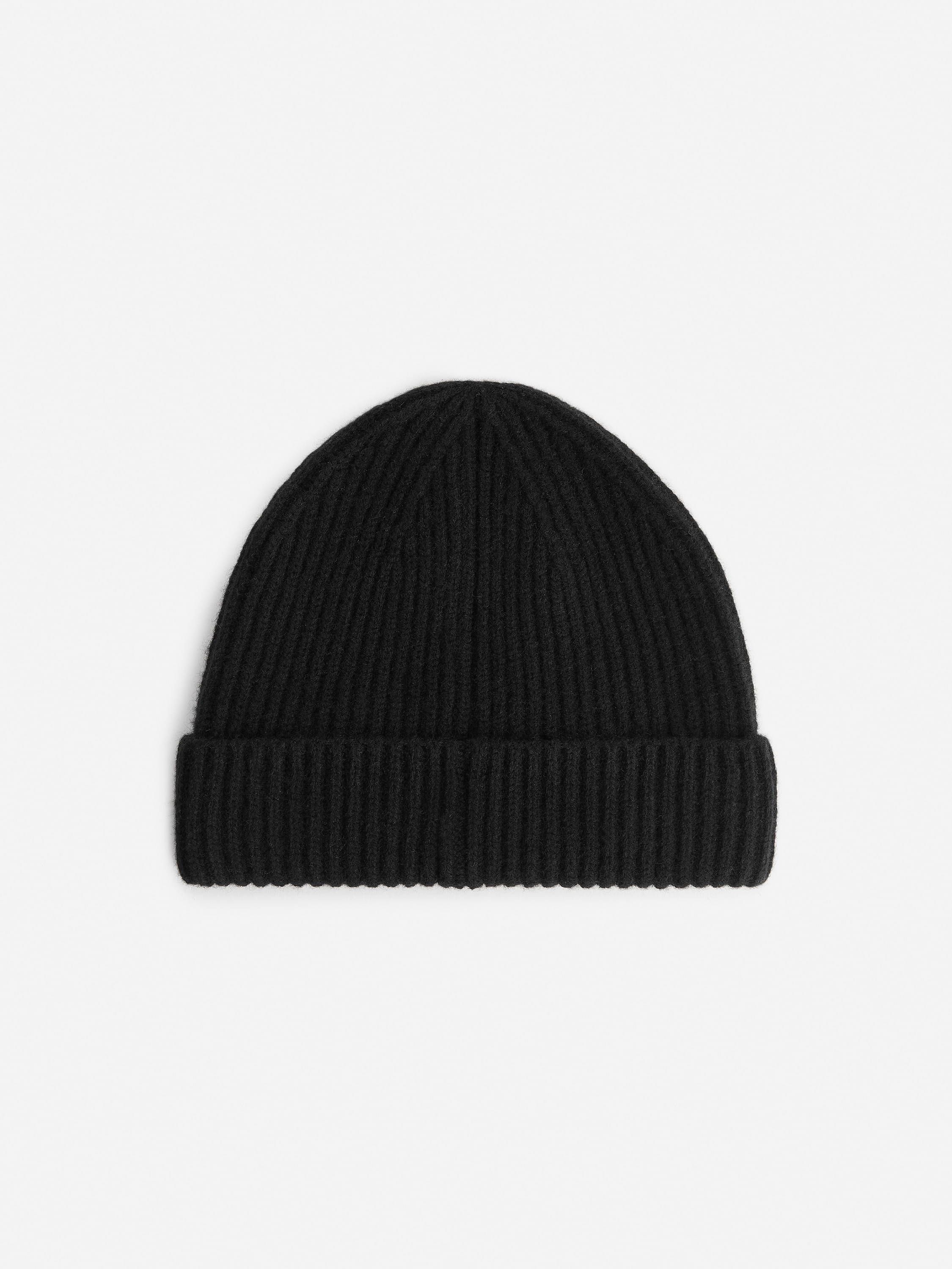 Cashmere-Wool Beanie - Black/Dark Blue/Grey Melange