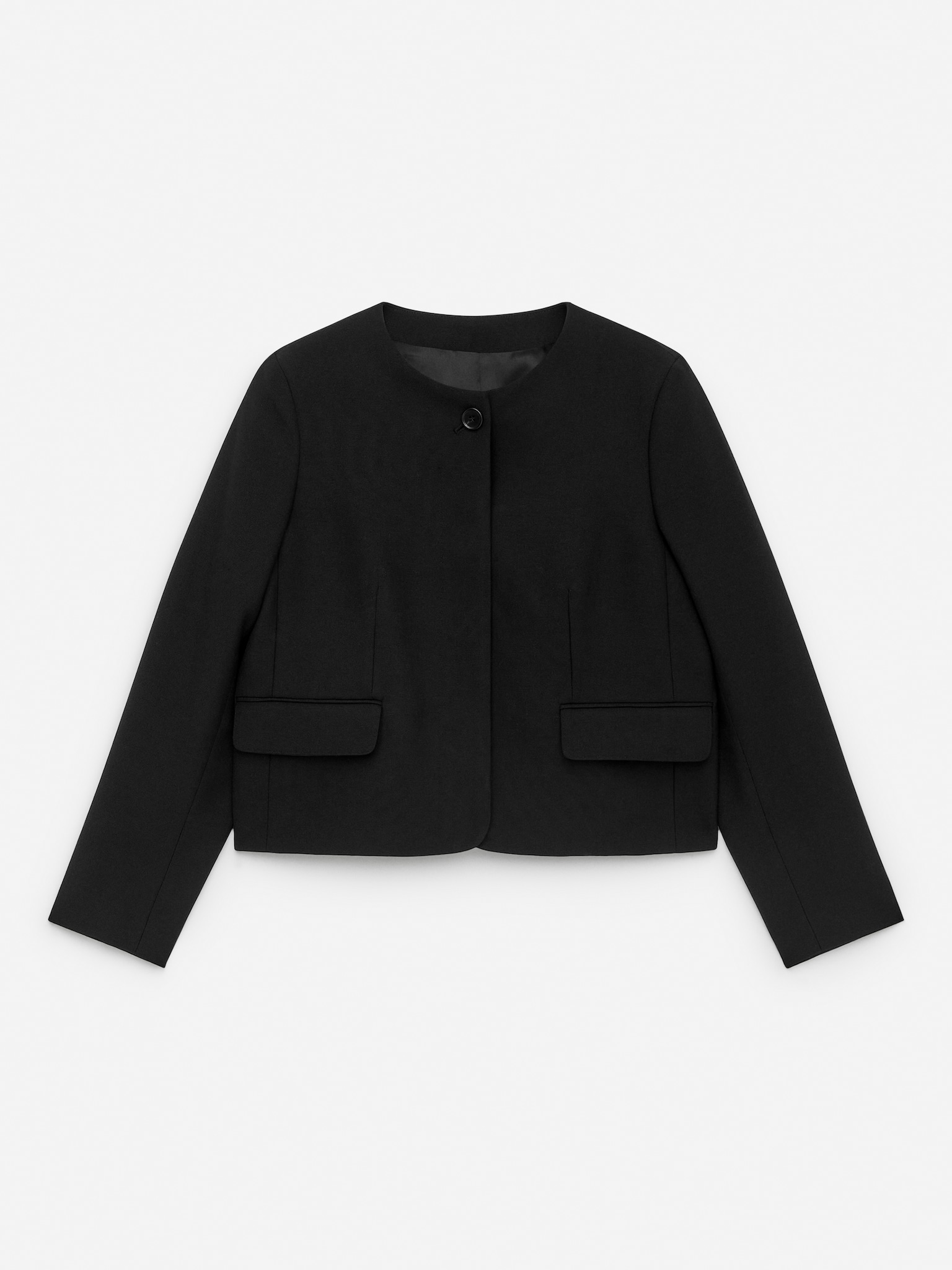 Chaqueta sin cuello - Negro