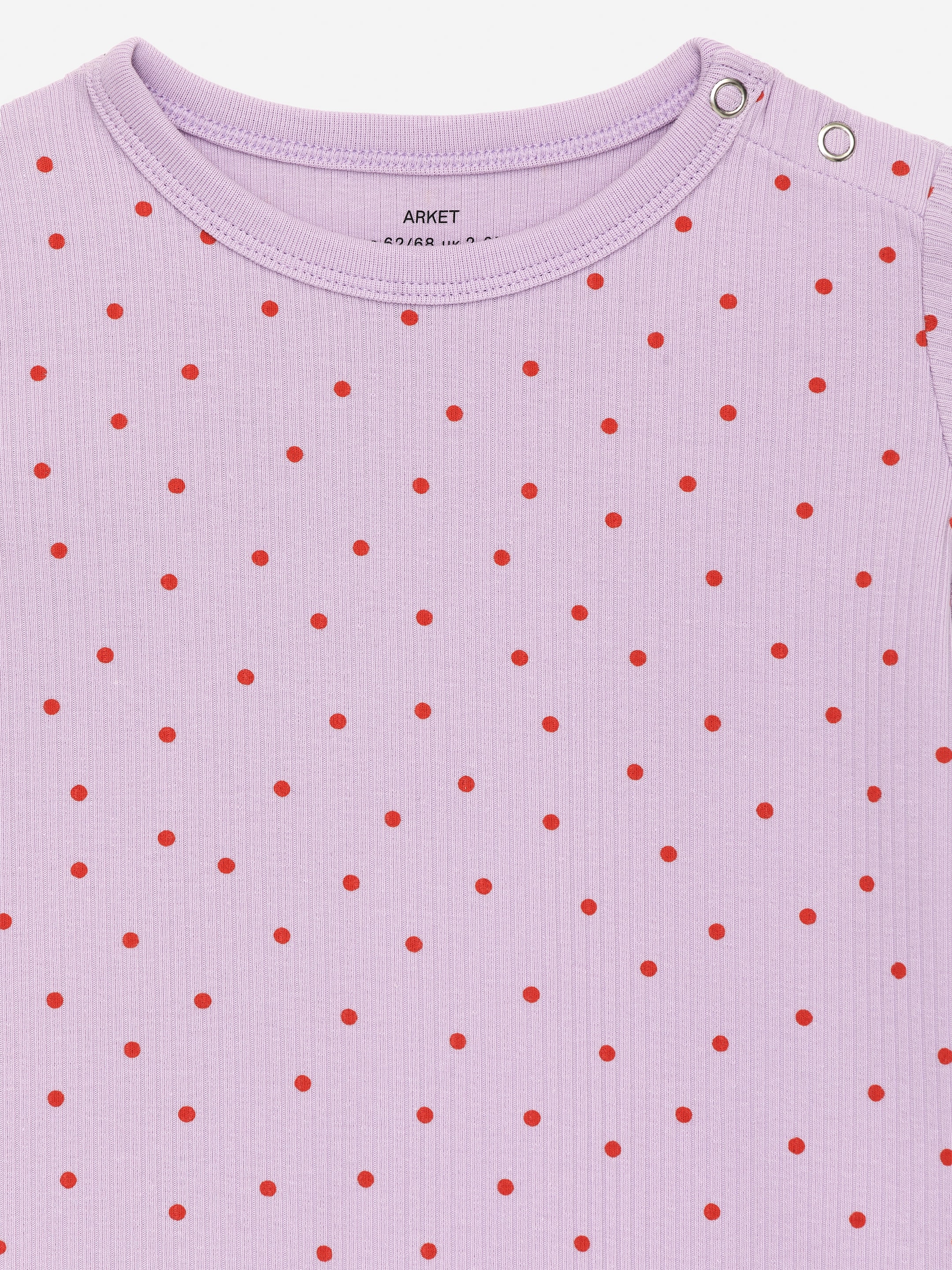 Barboteuse courte en jersey - Mauve/Pois rouges - Regular fit - Enfant - StillMedia/DescriptiveDetail - 3