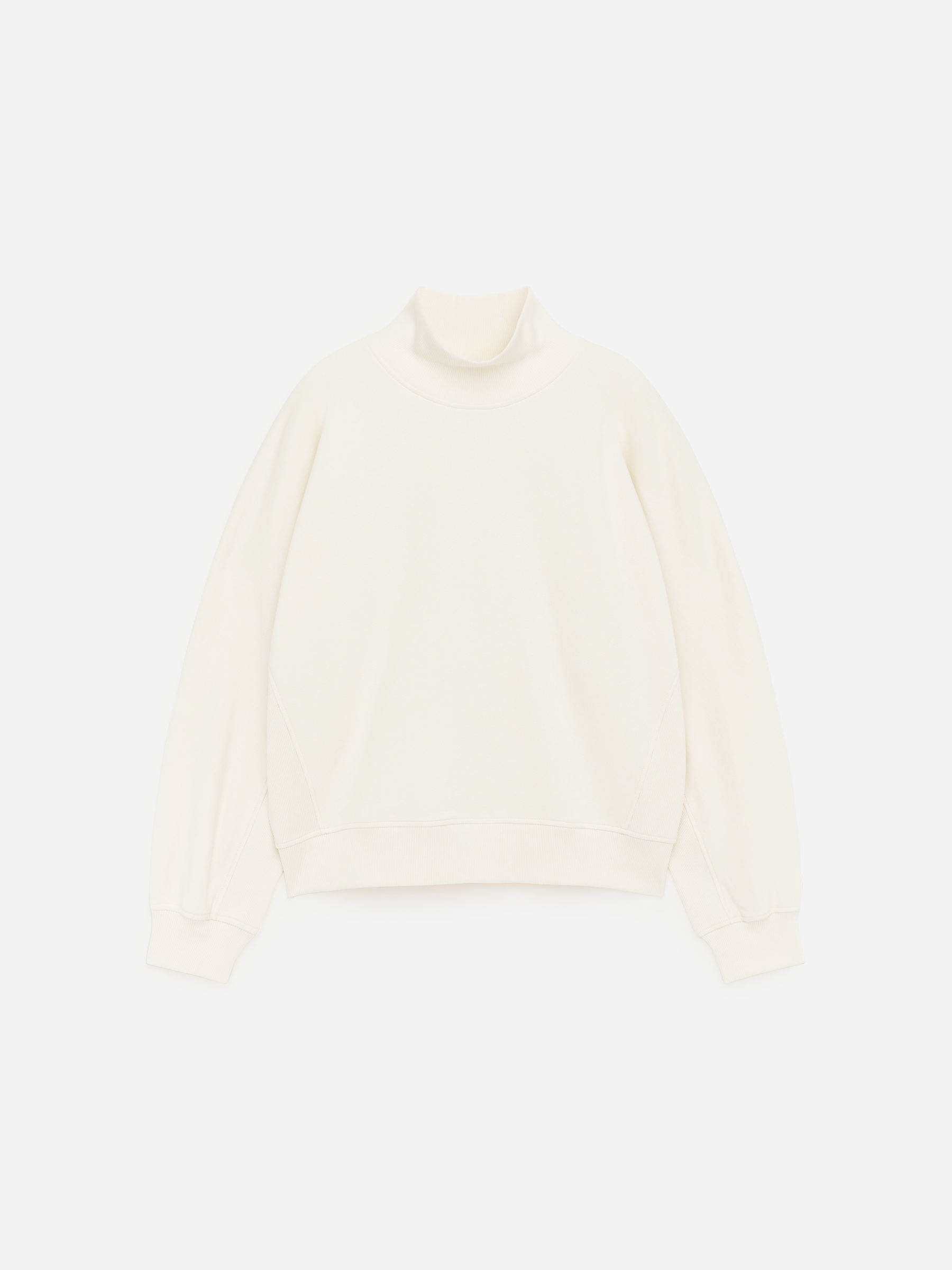 French-Terry-Sweatshirt mit Stehkragen - Weiß - Relaxed Fit - Women - StillMedia/DescriptiveStillLife - 1