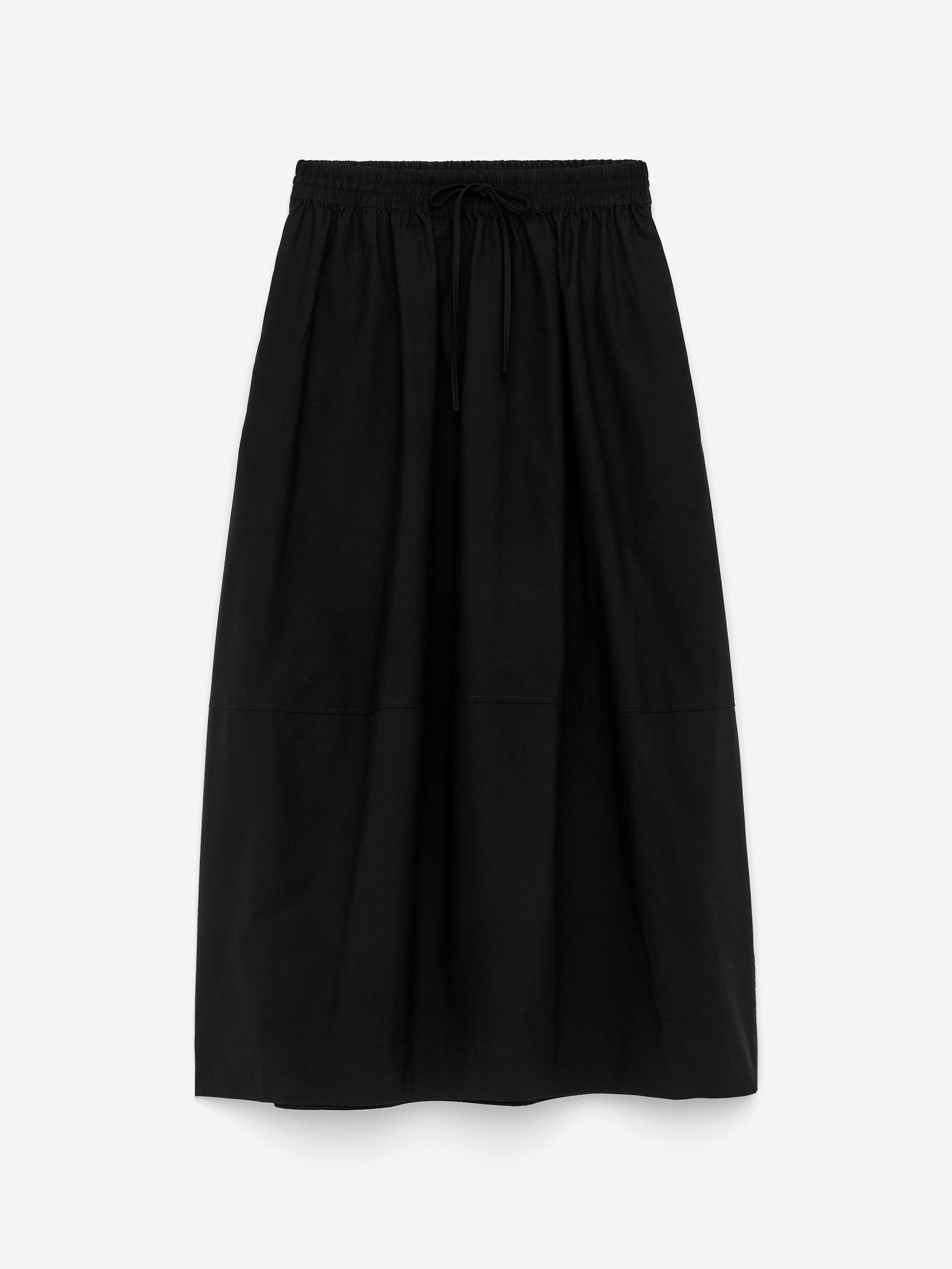 Cotton Midi Skirt - Black - Regular fit - Women - StillMedia/DescriptiveStillLife - 2