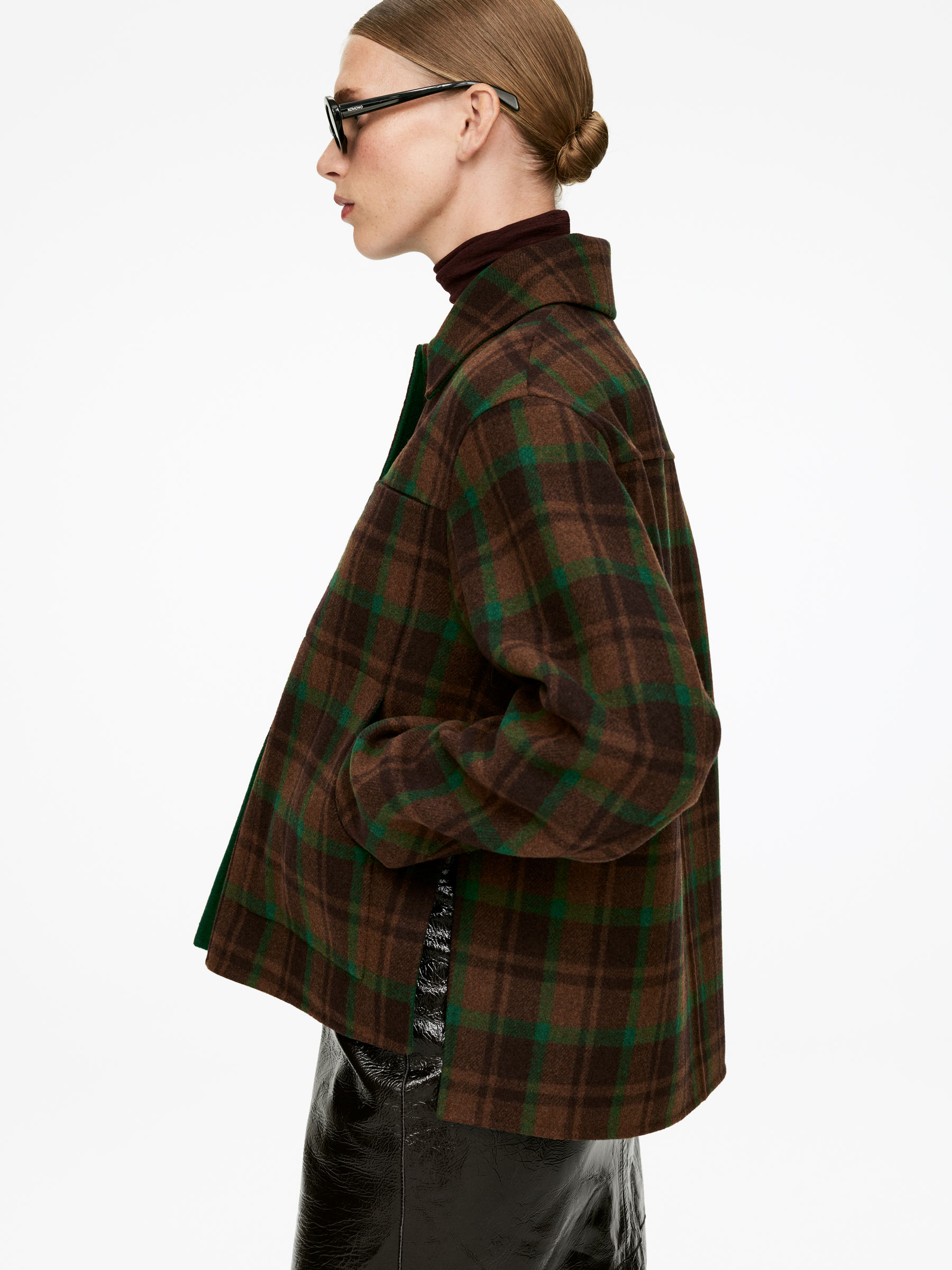 Doublé Wool-Blend Jacket - Brown/Green - Regular fit - Women - StillMedia/Lookbook - 5