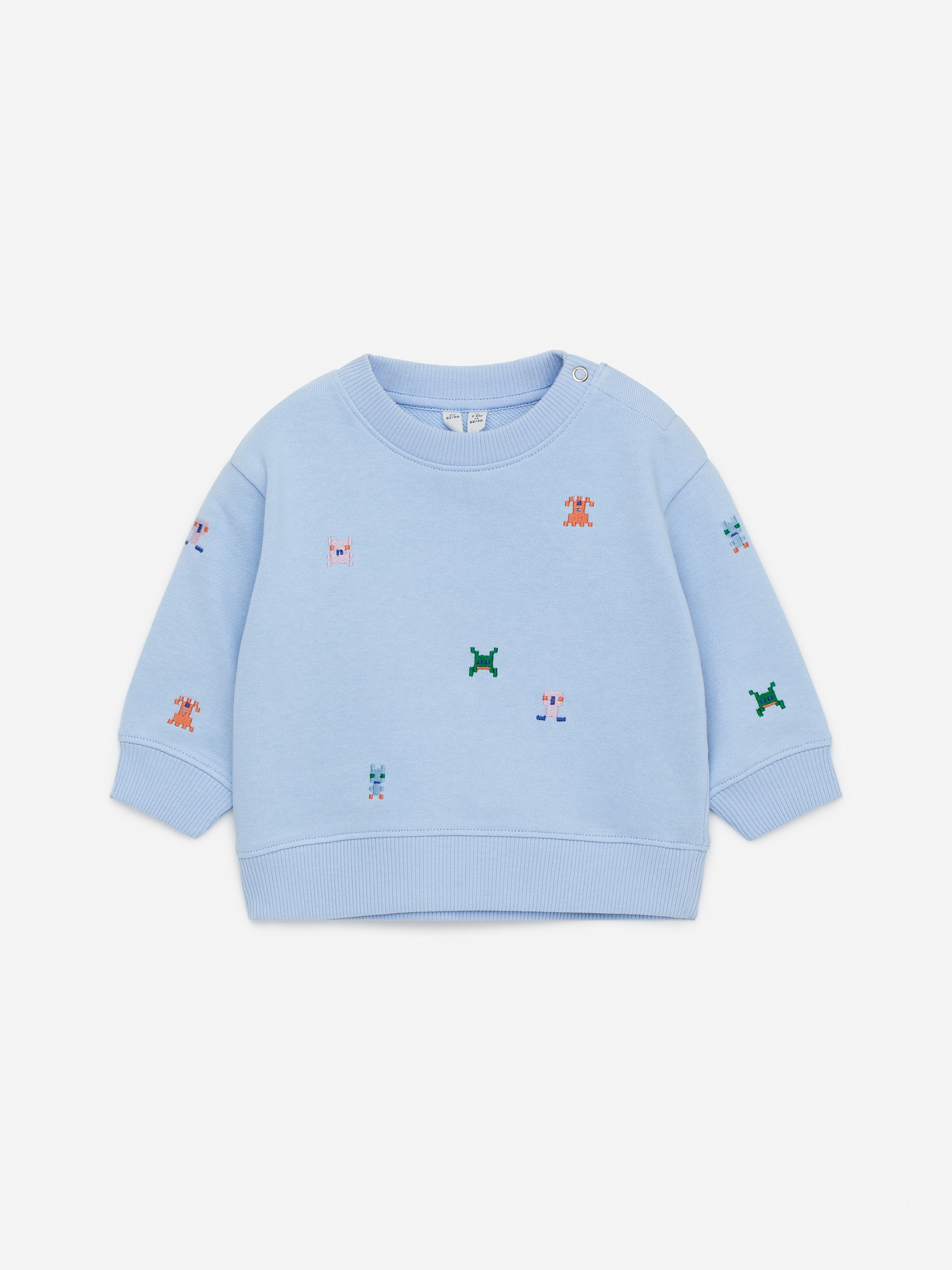 Embroidered Cotton Sweatshirt - Light Blue - Regular fit - Children - StillMedia/DescriptiveStillLife - 1