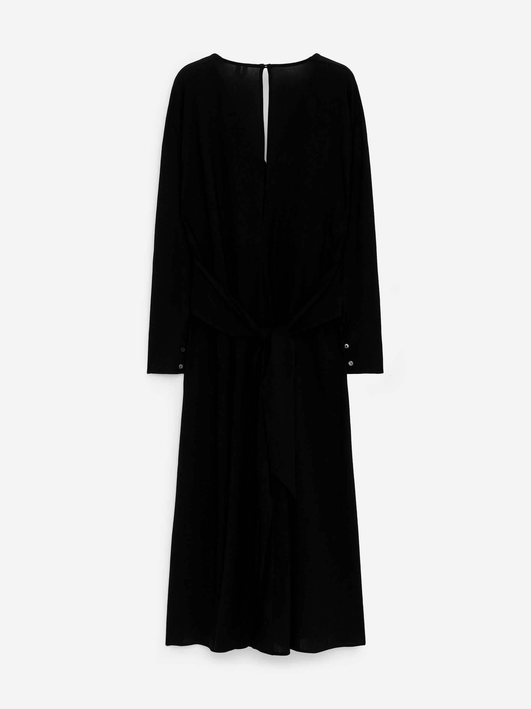 Tie-Waist Maxi Dress - Black - Regular fit - Women - StillMedia/DescriptiveStillLife - 3