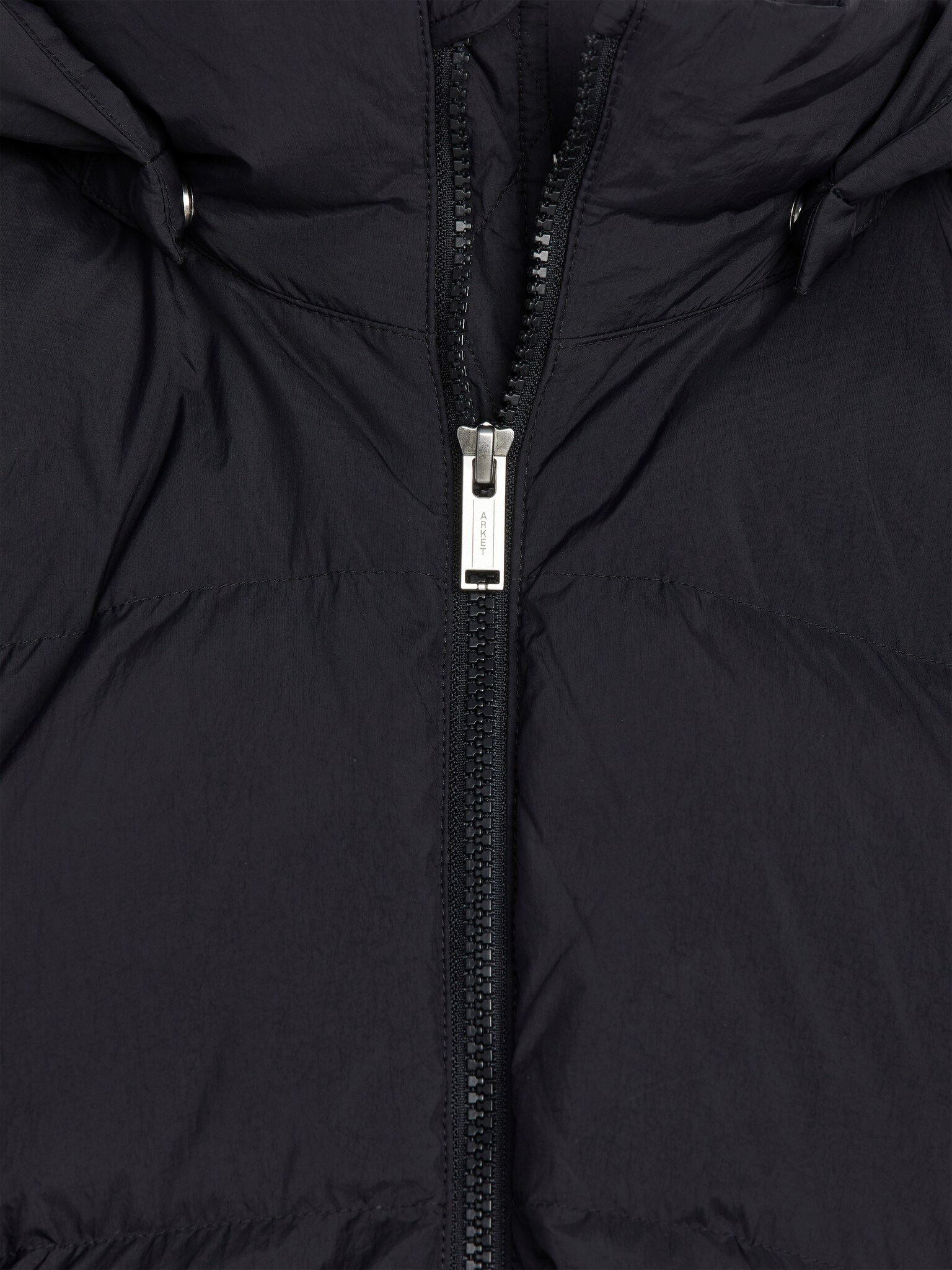 Upcycled Down Jacket - Black/Khaki Green/Blue - 3