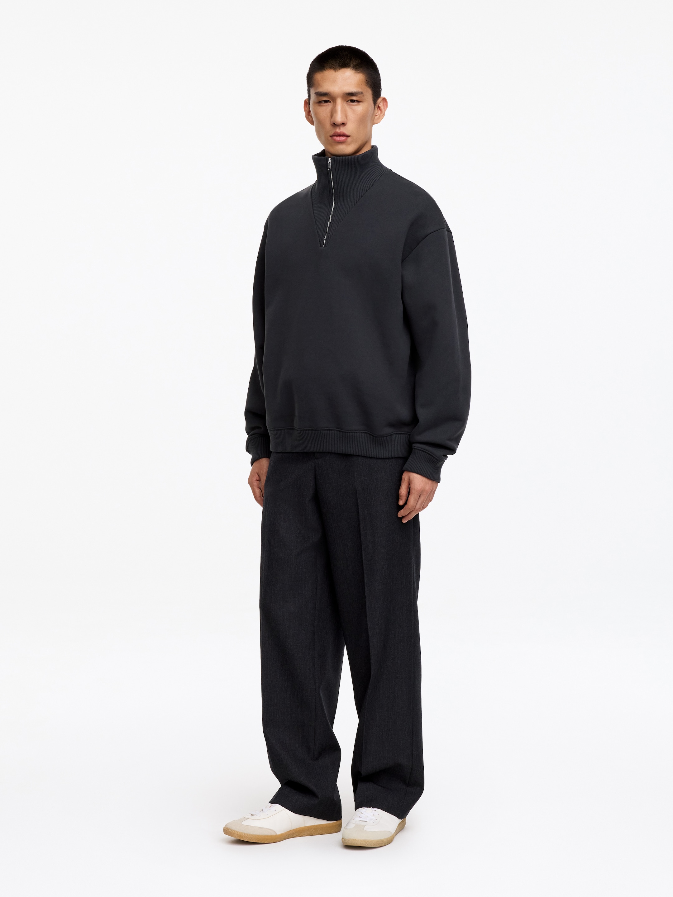 Half Zip Sweatshirt - Dark Blue - Regular fit - men - StillMedia/Lookbook - 4