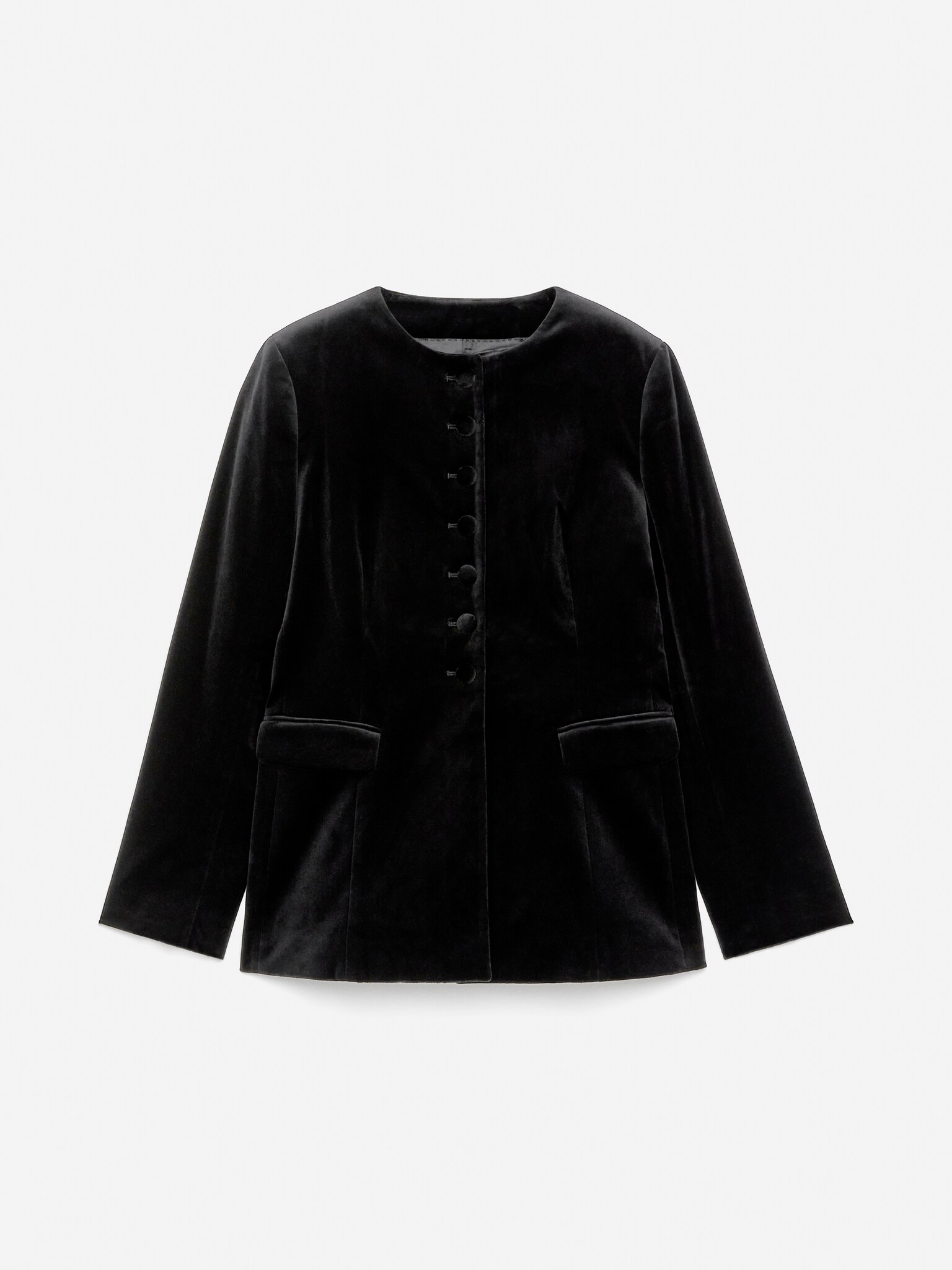 Velvet Blazer - Black - 2