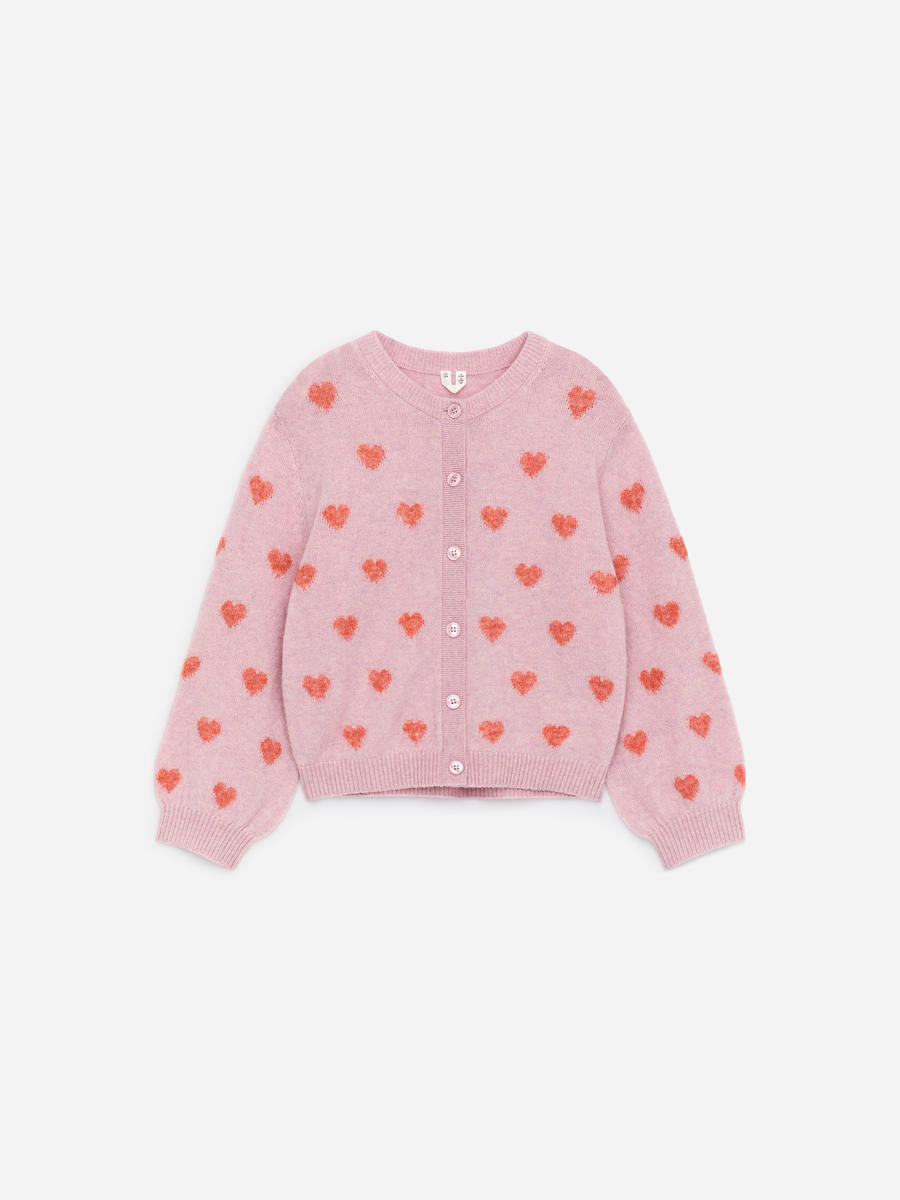 ARKET Girls  Wool-Alpaca Blend Cardigan Pink,  size 110/116