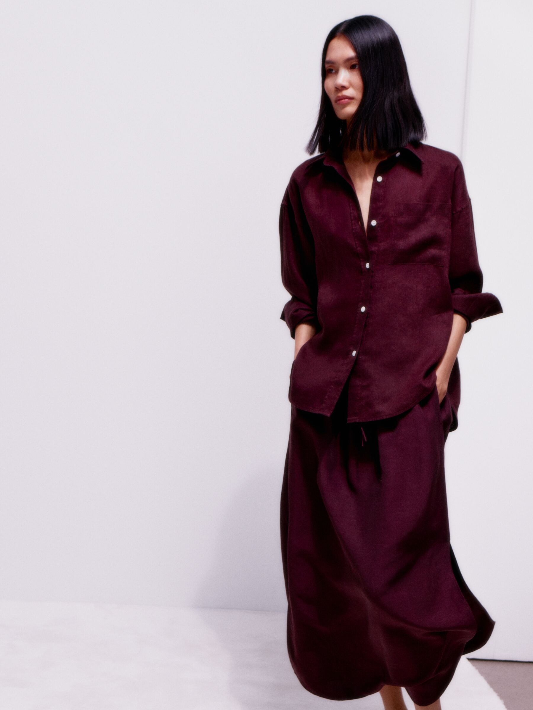 Linen Shirt - Brown - Regular fit - Women - StillMedia/Environmental - 1