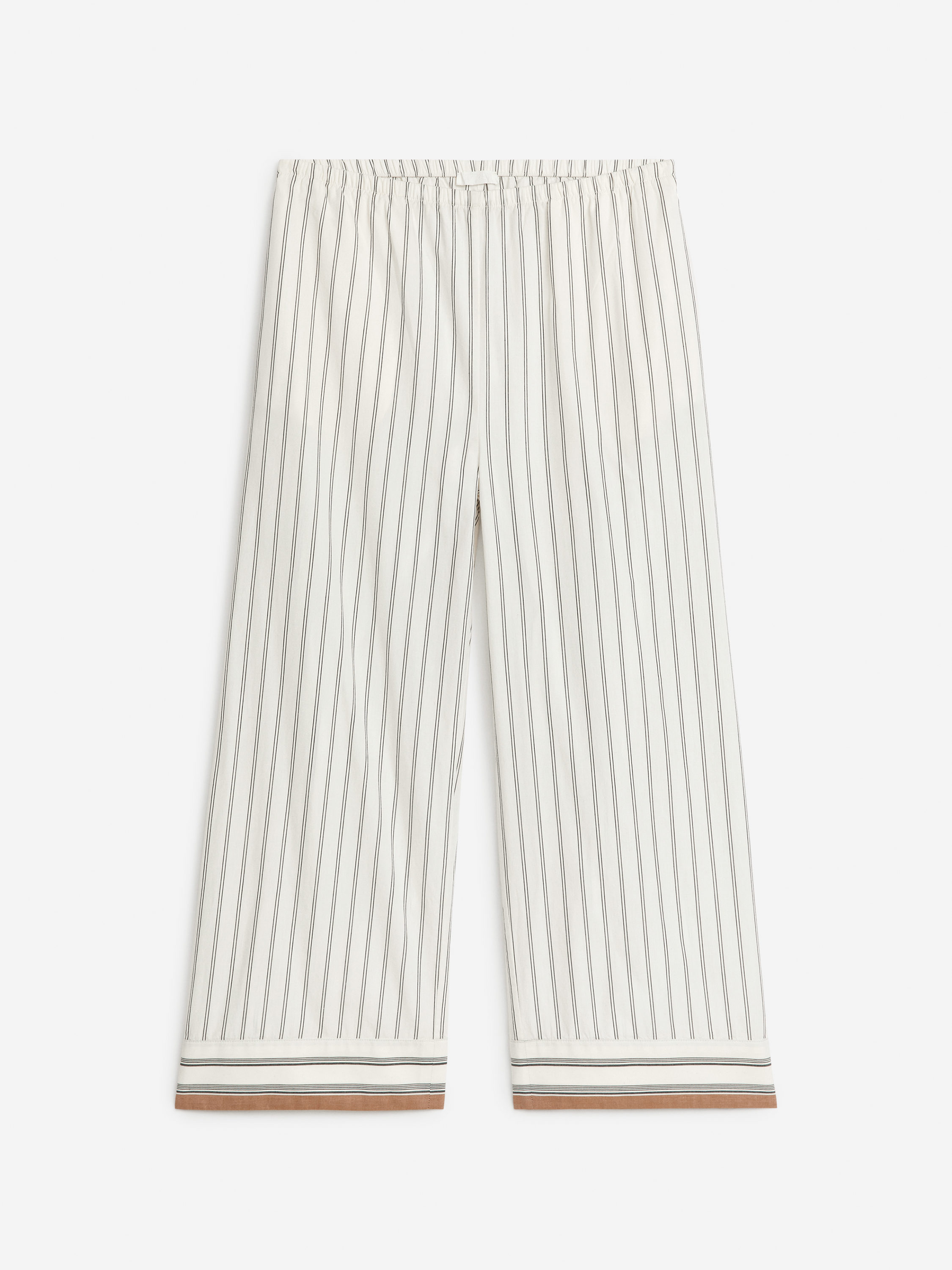 Cotton Pyjama Trousers-White-6713