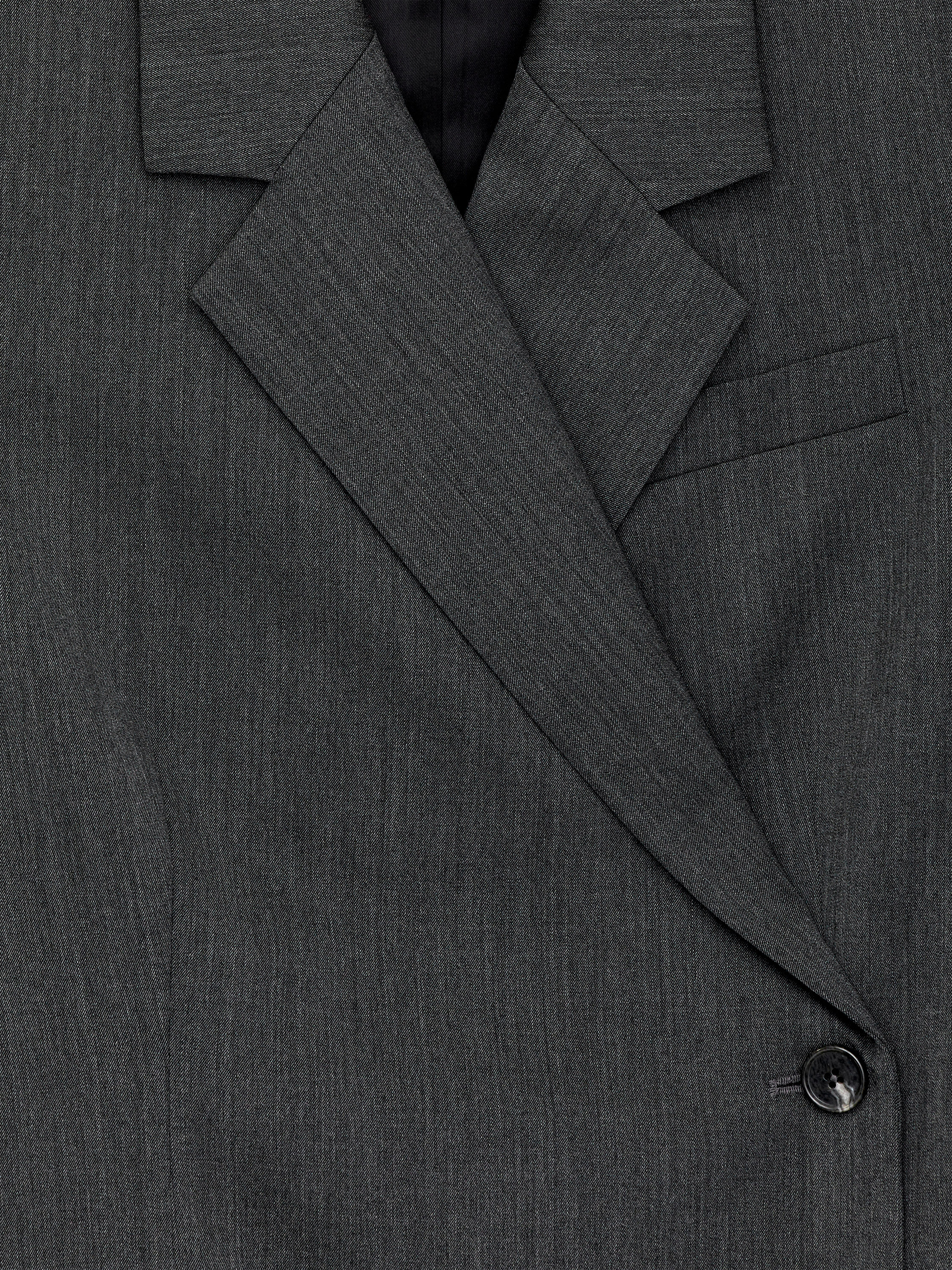 Wool-Blend Wrap Blazer - Grey Melange - Relaxed fit - Women - StillMedia/DescriptiveDetail - 2