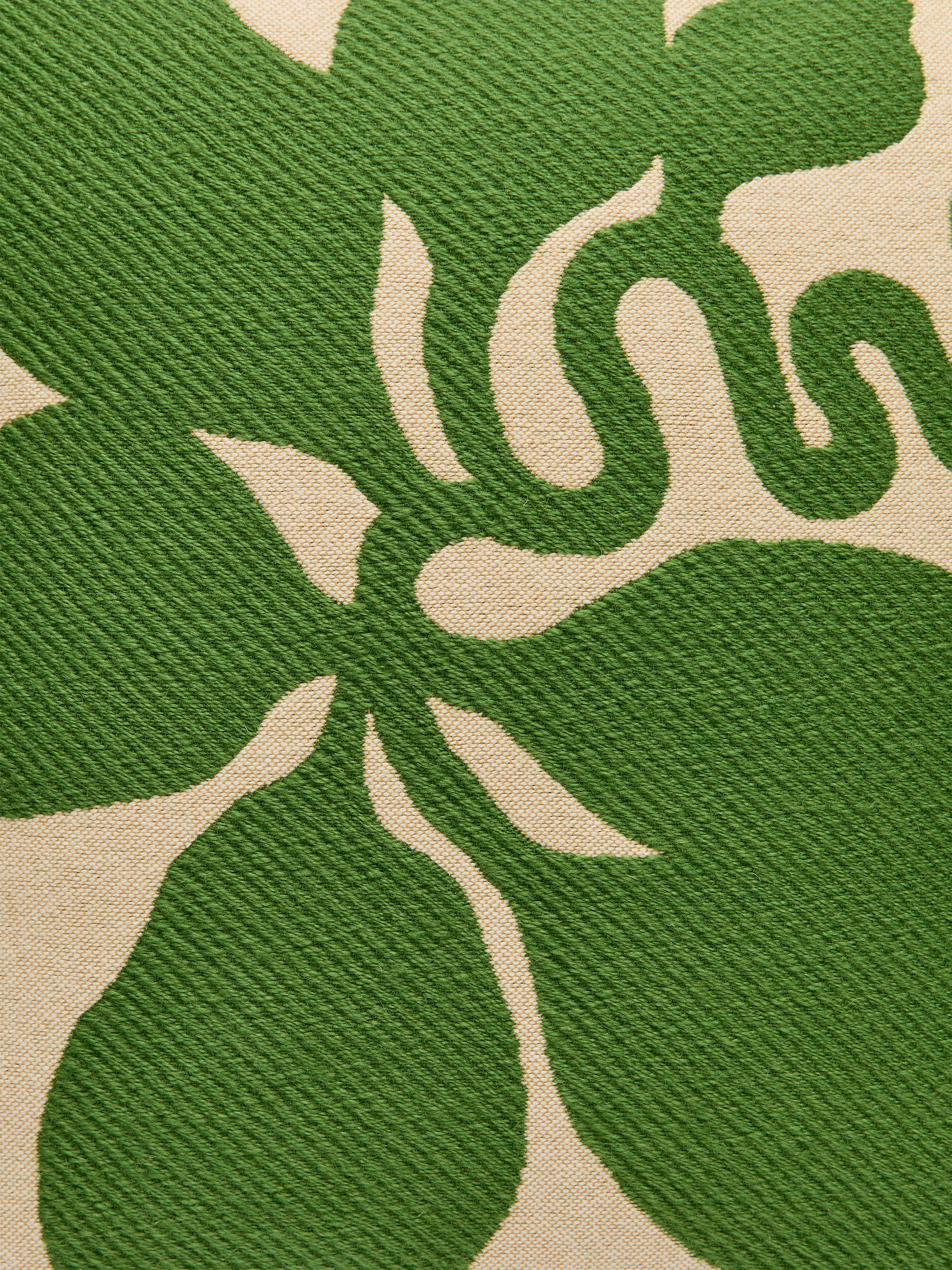 Cotton Wool Cushion Cover 50 x 50 cm - Off White/Green - Homeware - StillMedia/DescriptiveDetail - 1