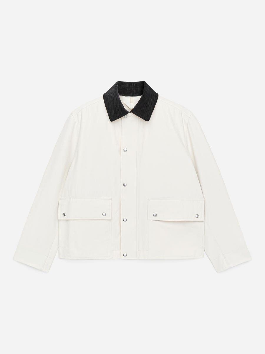 ARKET Men's  Waxed Nylon-Cotton Jacket Beige,  size L