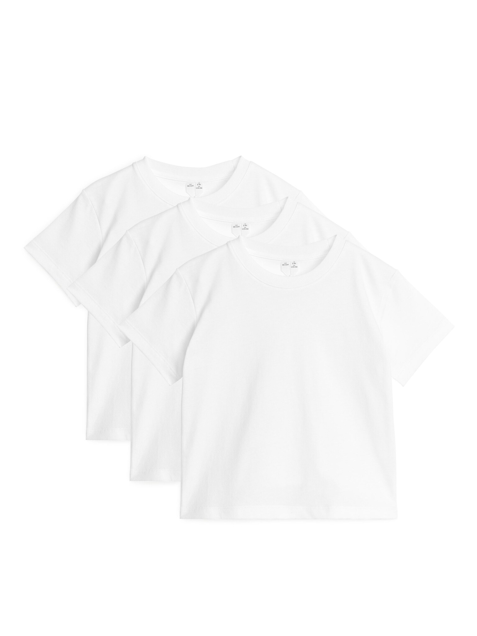 T-Shirt mit Rundhalsausschnitt, im 3er-Set - Weiß/weiß/grau/dunkelblau - 3