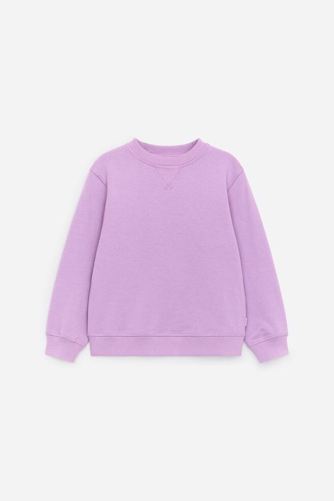 French Terry Sweatshirt - Lilac/Dark Blue/Grey Melange/Lilac Pink/Dark Green/Sky Blue/Butter Yellow/Green - 1