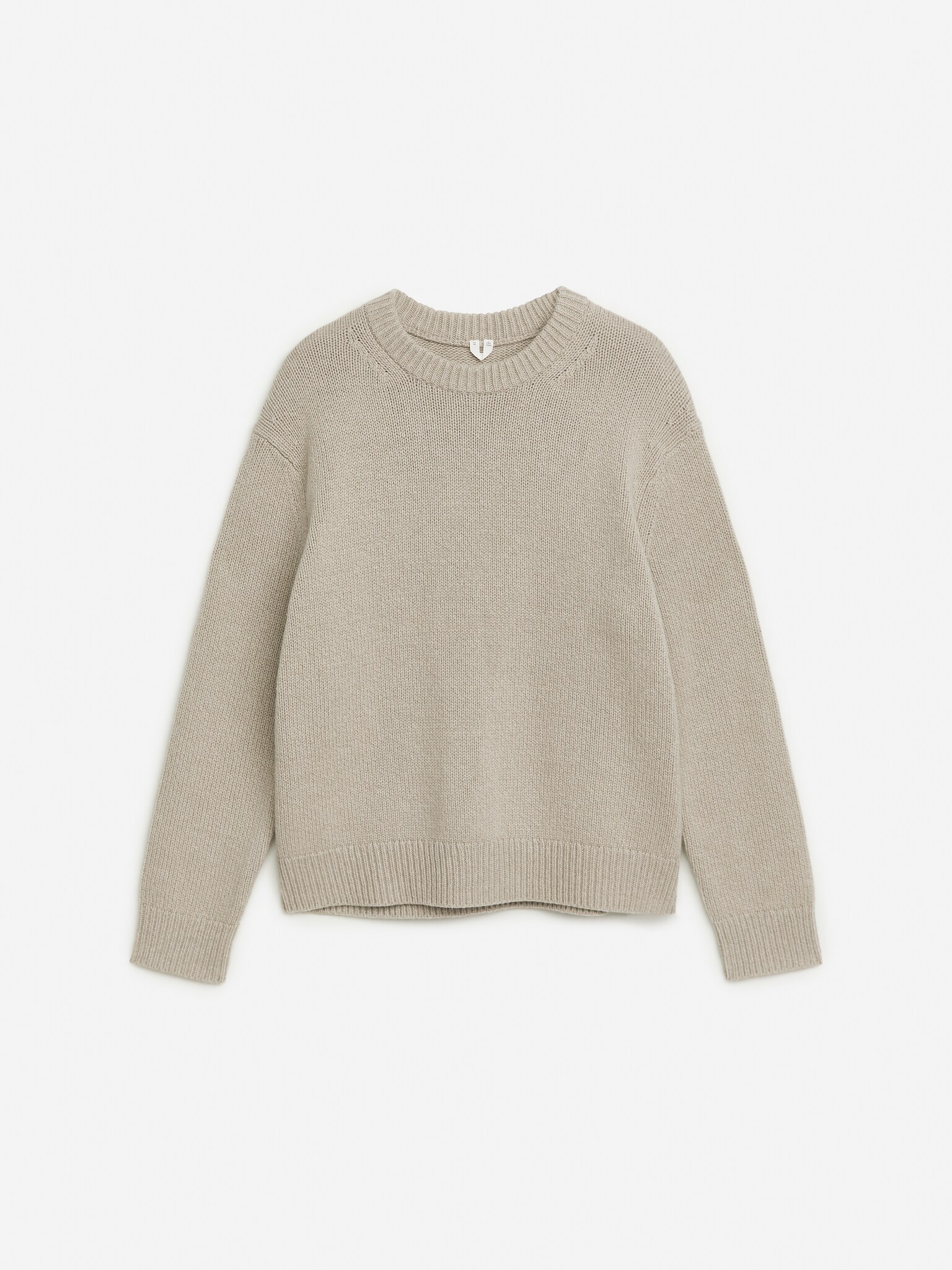 Pull en maille de laine épaisse - Beige chiné/Gris/Bleu foncé - 2