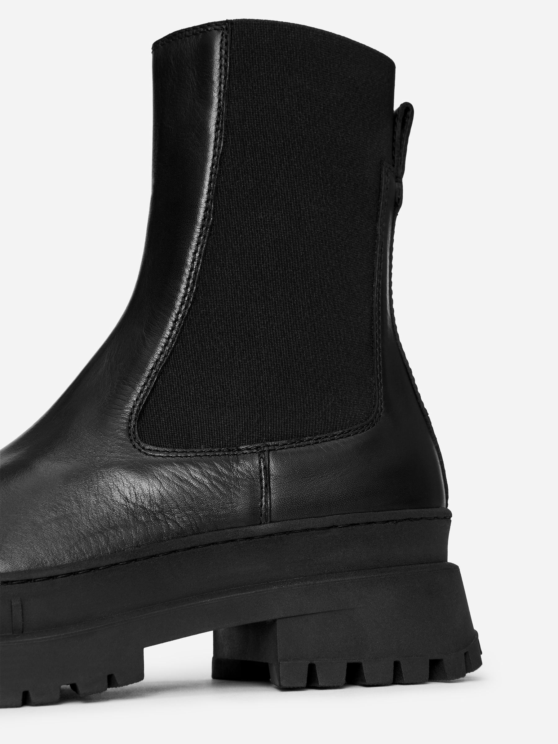 Bottines en cuir à semelle épaisse - Noir - Femme - StillMedia/DescriptiveDetail - 6
