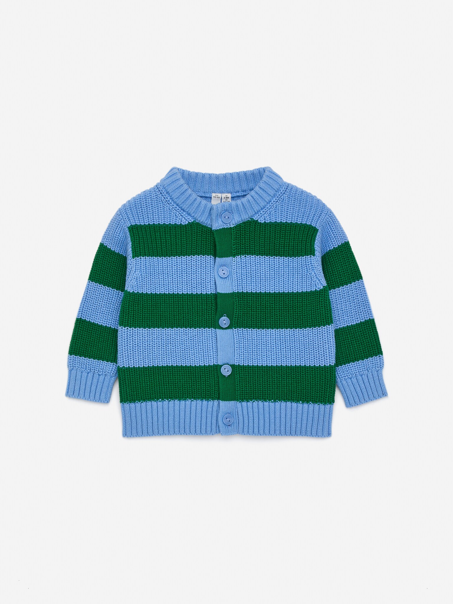 Gilet en coton - Bleu clair/Vert - 1