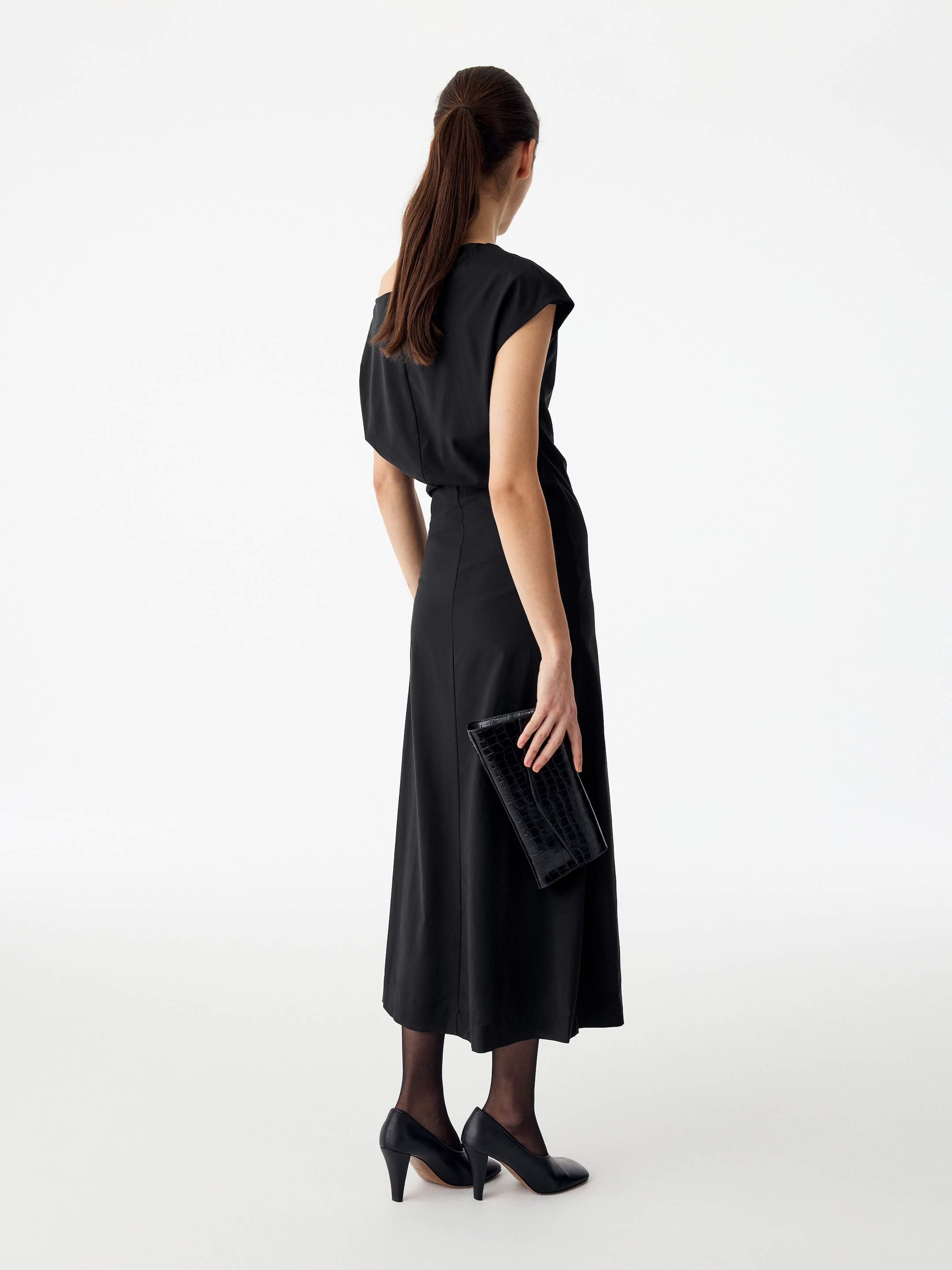 Off-Shoulder Midi Dress - Black - Regular fit - women - StillMedia/Lookbook - 12