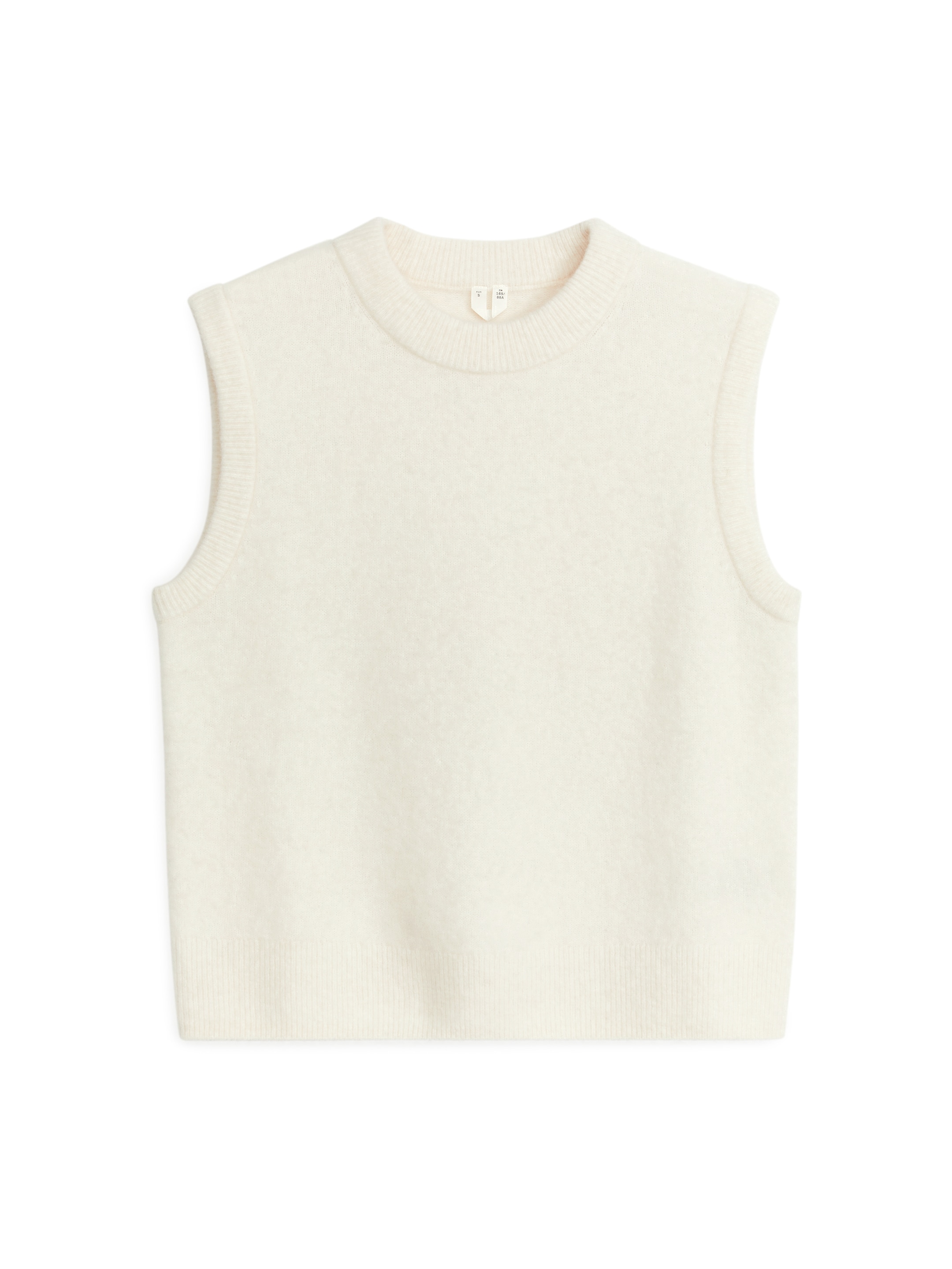 Knitted Alpaca Vest - Off-White - Regular fit - Women - StillMedia/DescriptiveStillLife - 1