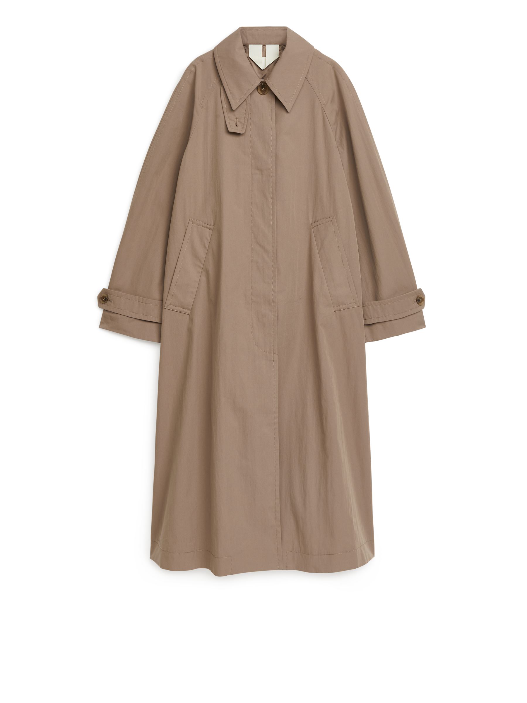 Trencz z mieszanki bawełny - Dark Beige - Obszerny - Women - StillMedia/DescriptiveStillLife - 3