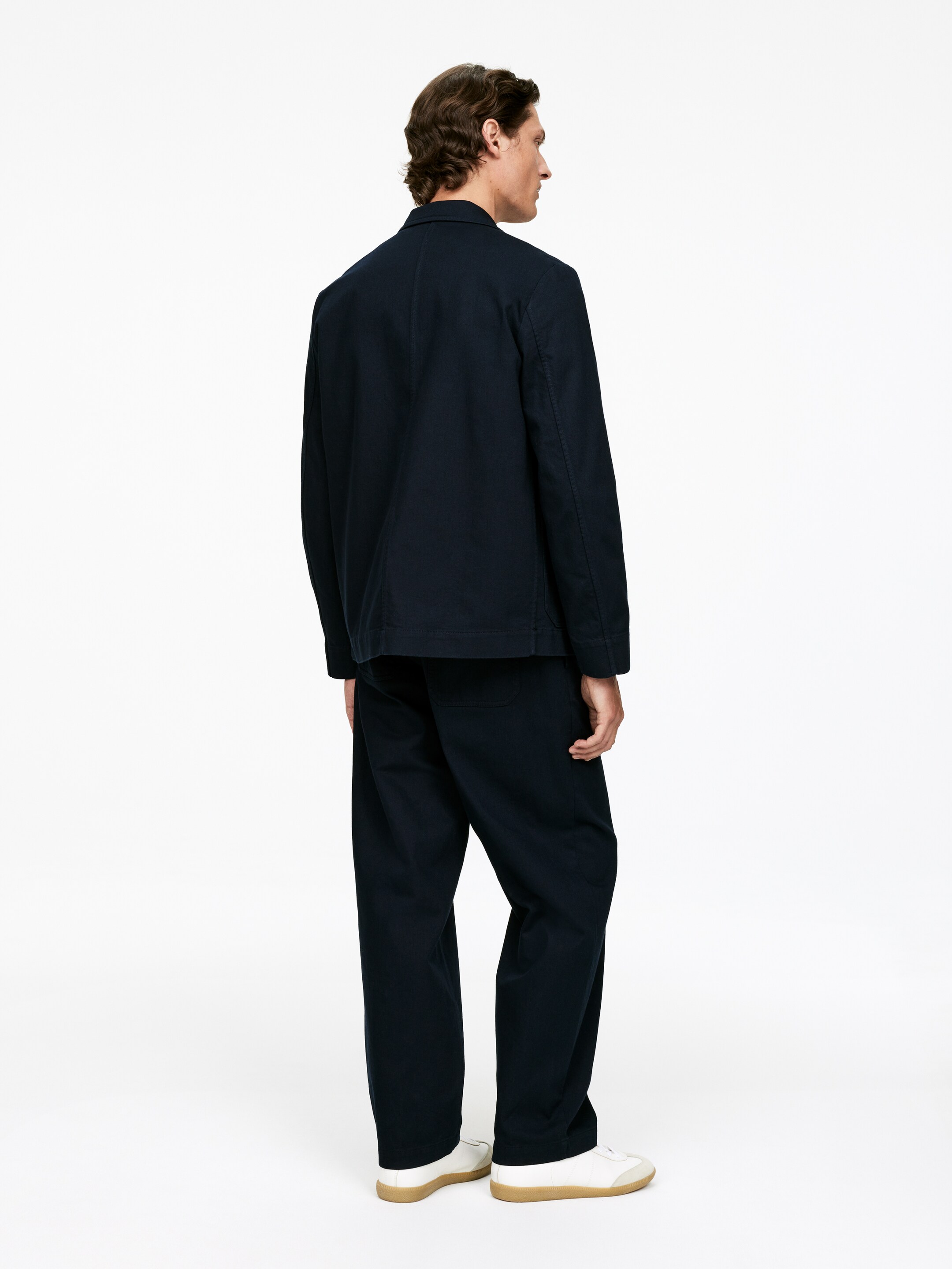 Ver imagem maior: Blazer em linho de algodão - Azul escuro - HOMEM | H&M PT 3