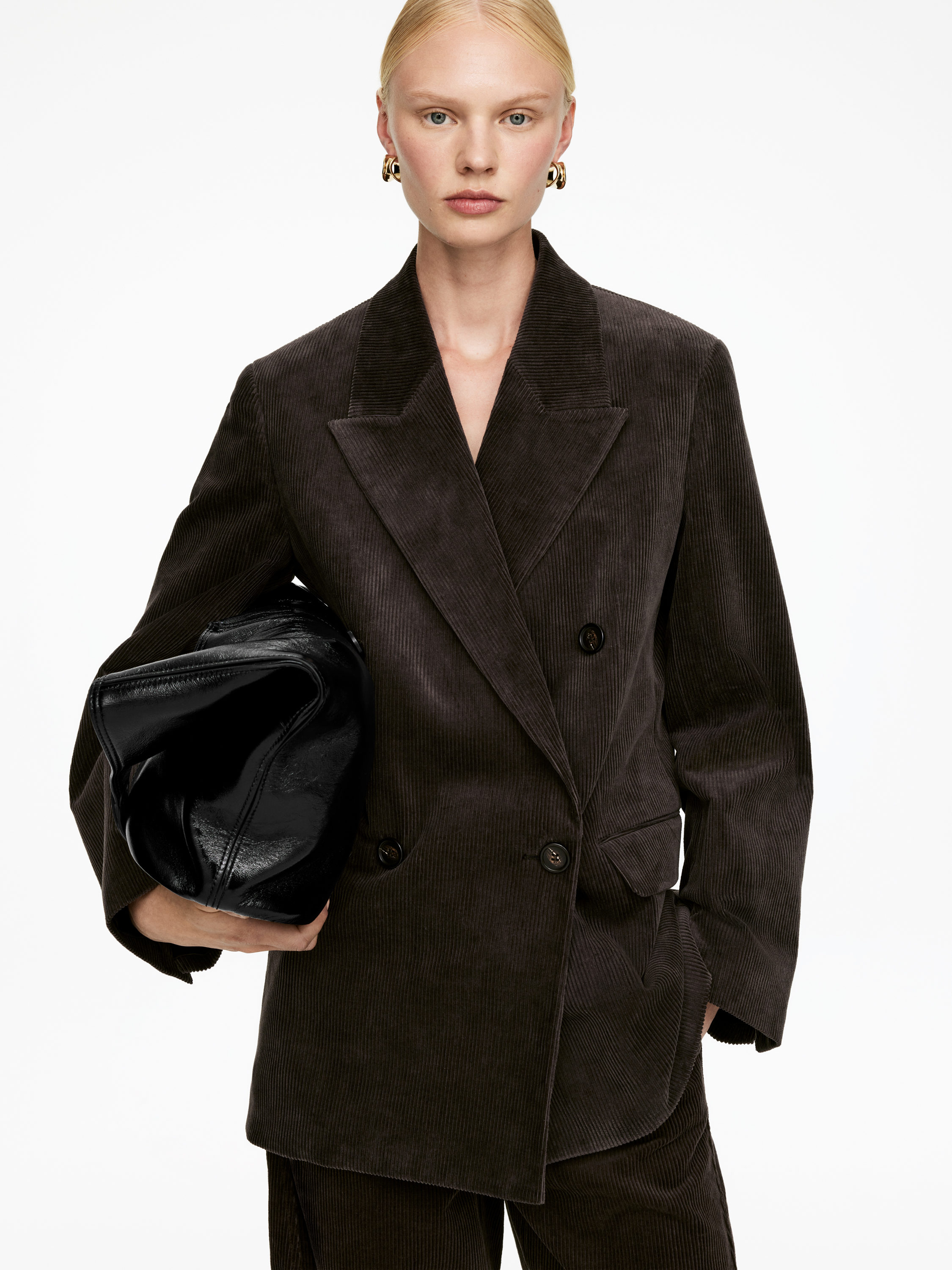 Corduroy Blazer - Dark Brown - Relaxed fit - Women - StillMedia/Lookbook - 6