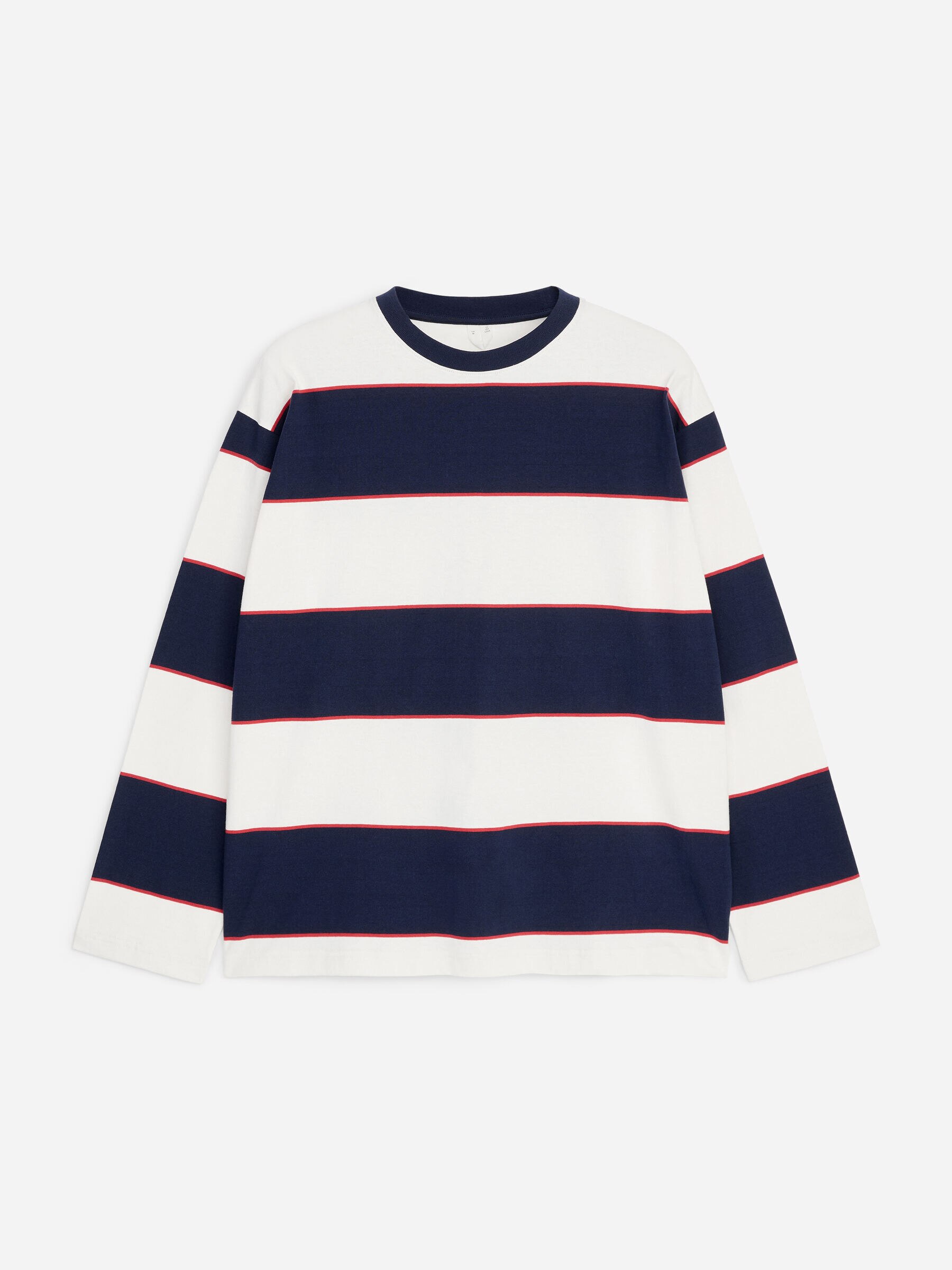 T-shirt décontracté à manches longues - Écru/Bleu/Rouge - Relaxed fit - Homme - StillMedia/DescriptiveStillLife - 6