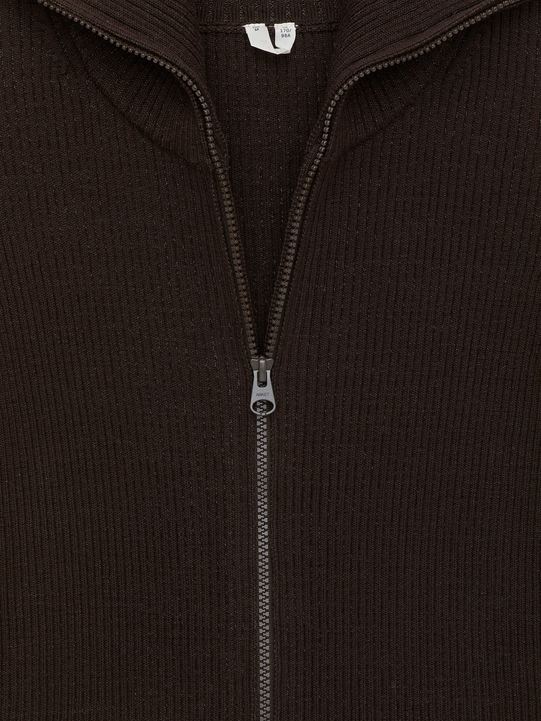 Zip Cardigan - Dark Brown - Slim fit - Women - StillMedia/DescriptiveDetail - 2