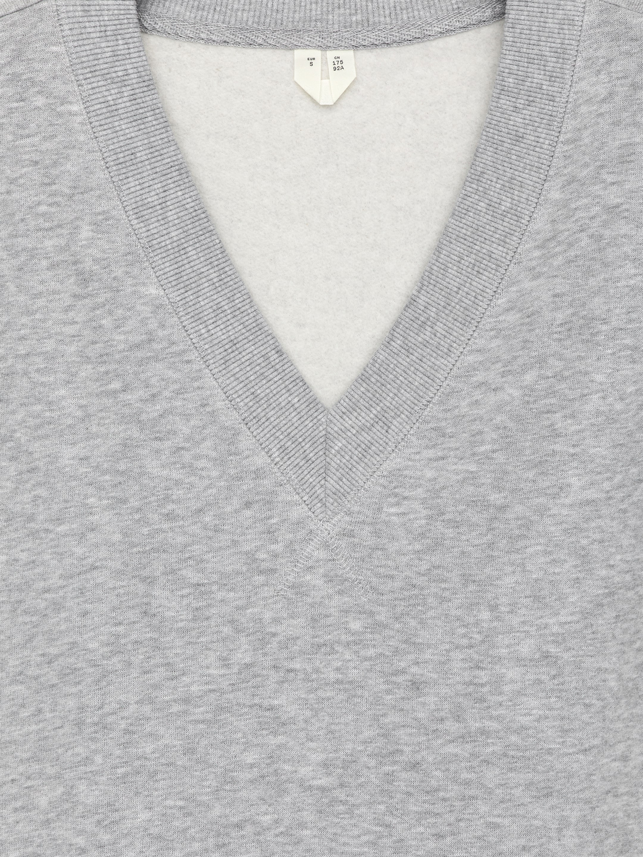 Sweatshirt mit V-Ausschnitt - Graumeliert - Loose Fit - Damen - StillMedia/DescriptiveDetail - 1