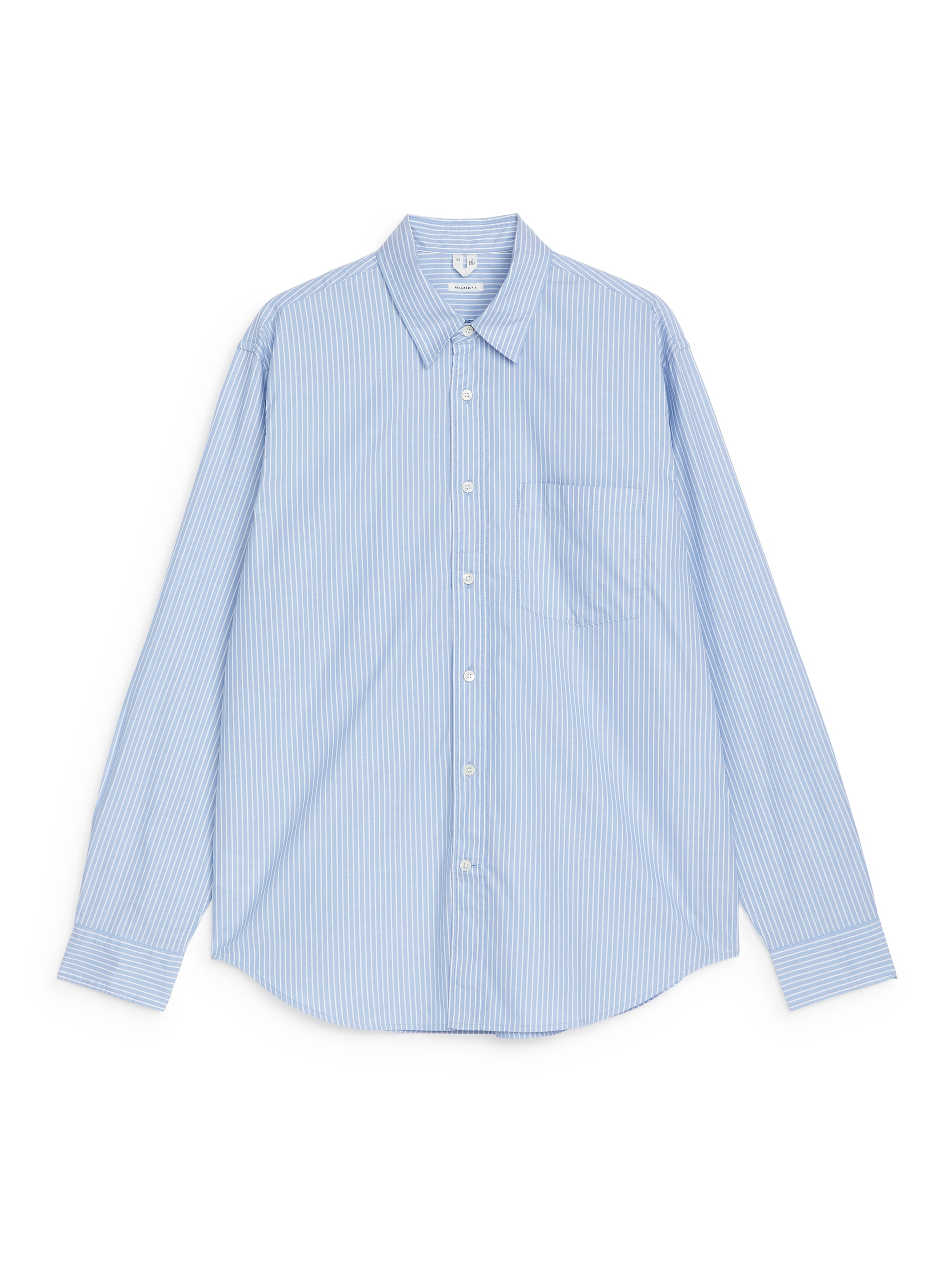 Grösseres Bild ansehen: Lockere Baumwollbluse - Hellblau/Weiß - HERREN | H&M CH 1
