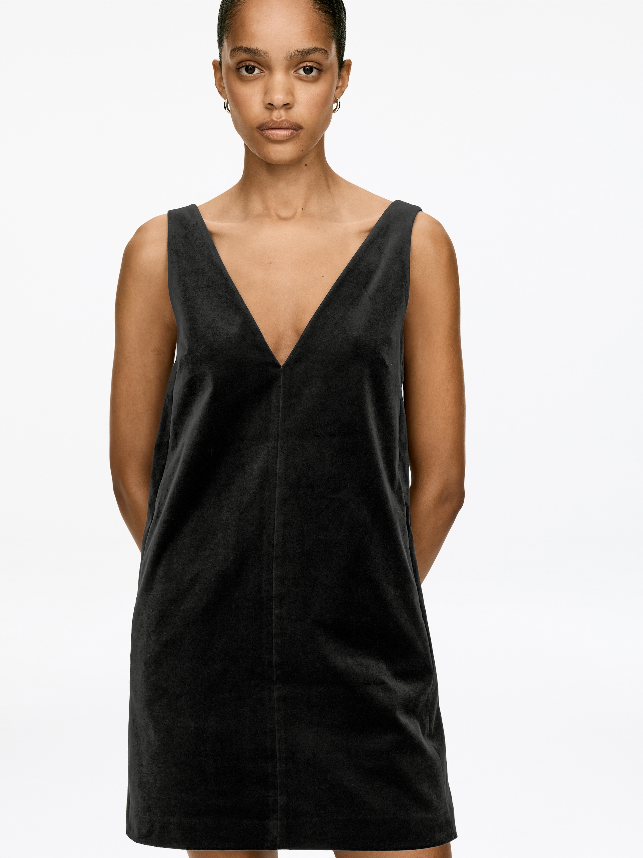 Vis større bilde: Mini fløyelskjole - Svart - DAME | H&M NO 4