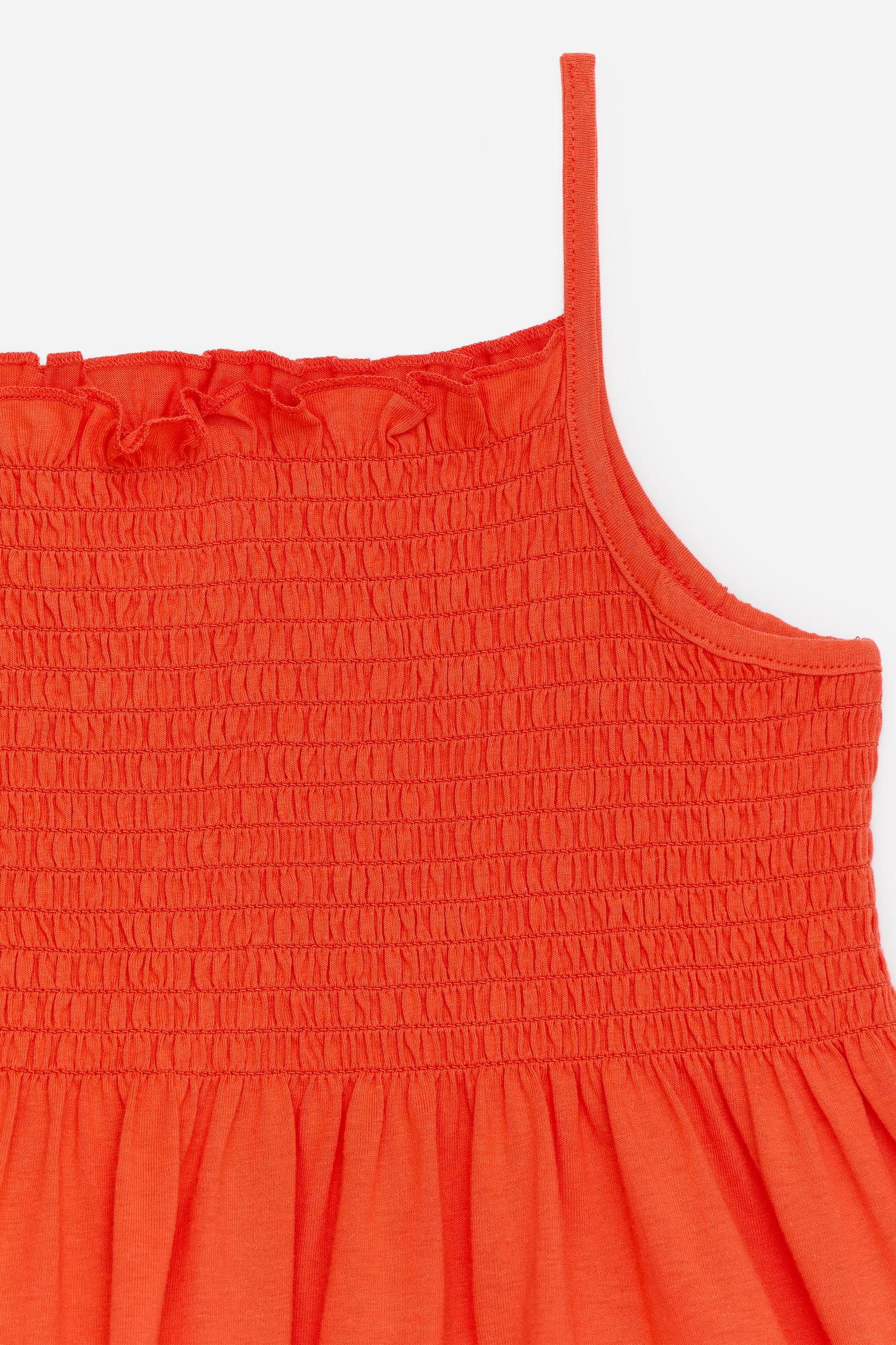 Jersey Smock Dress-Bright Red - 3