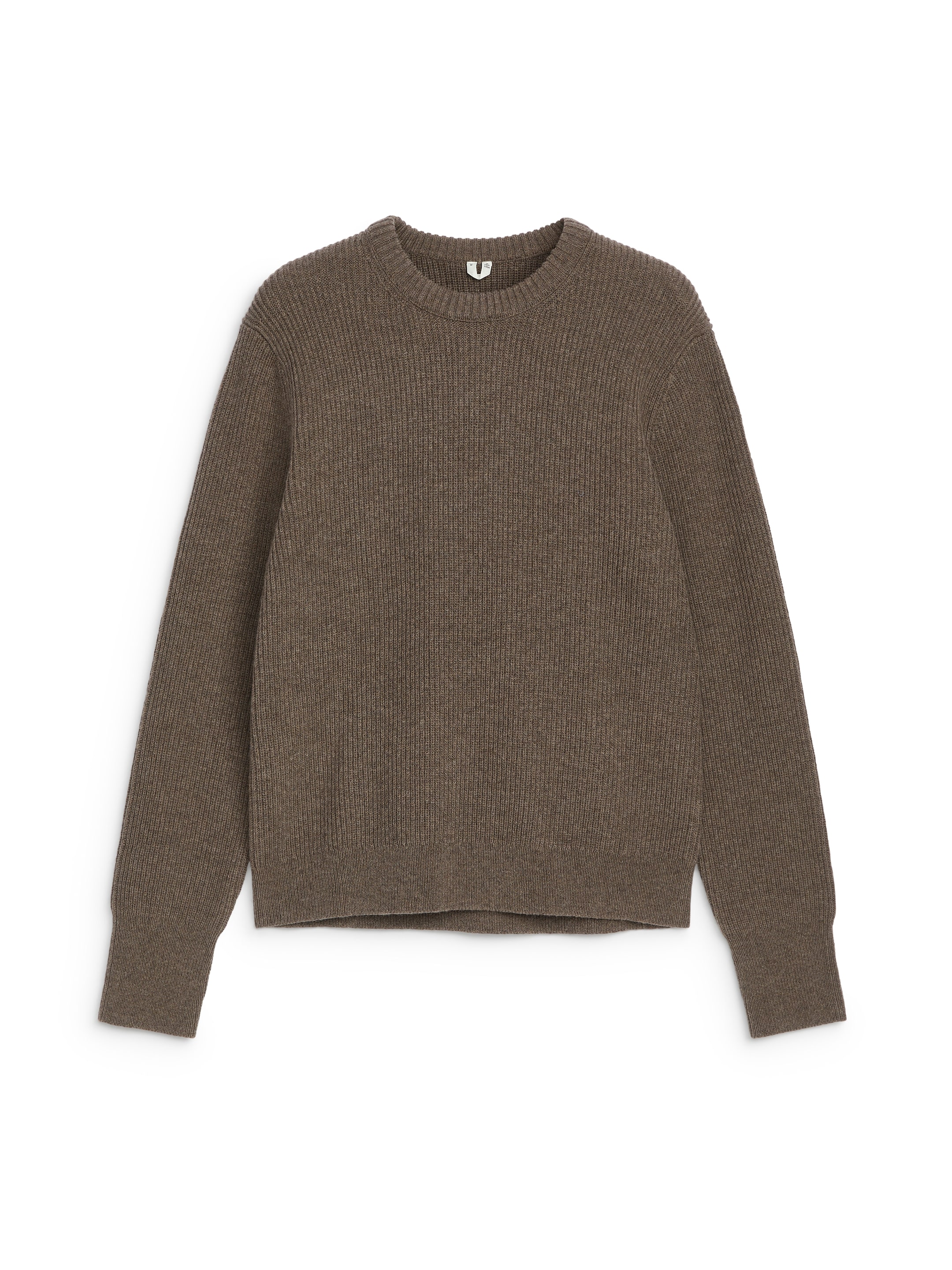 Crew-Neck Wool Jumper-#6C655F-12929