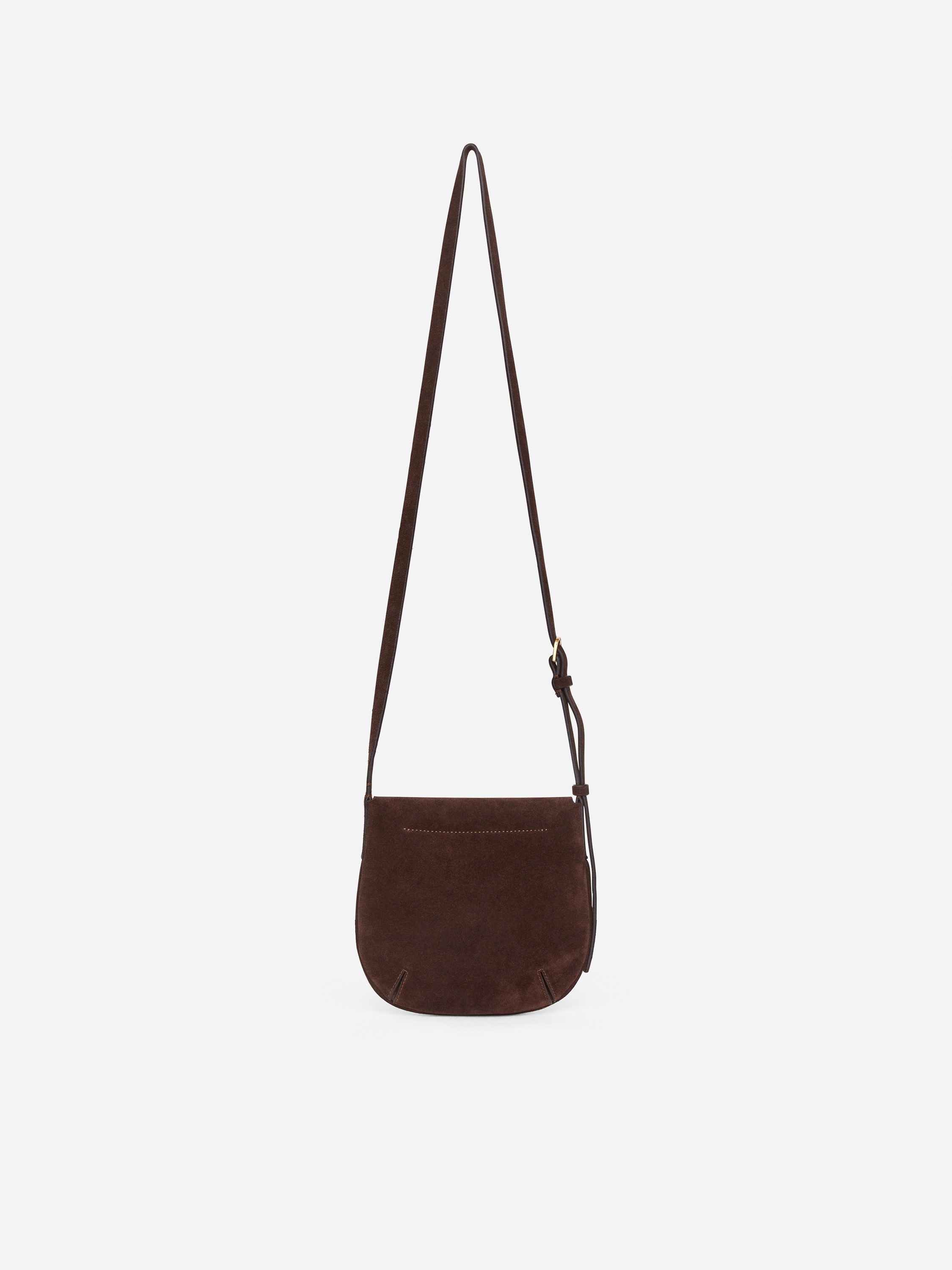 Suede Crossbody Bag - Dark Brown - Women - StillMedia/DescriptiveStillLife - 5